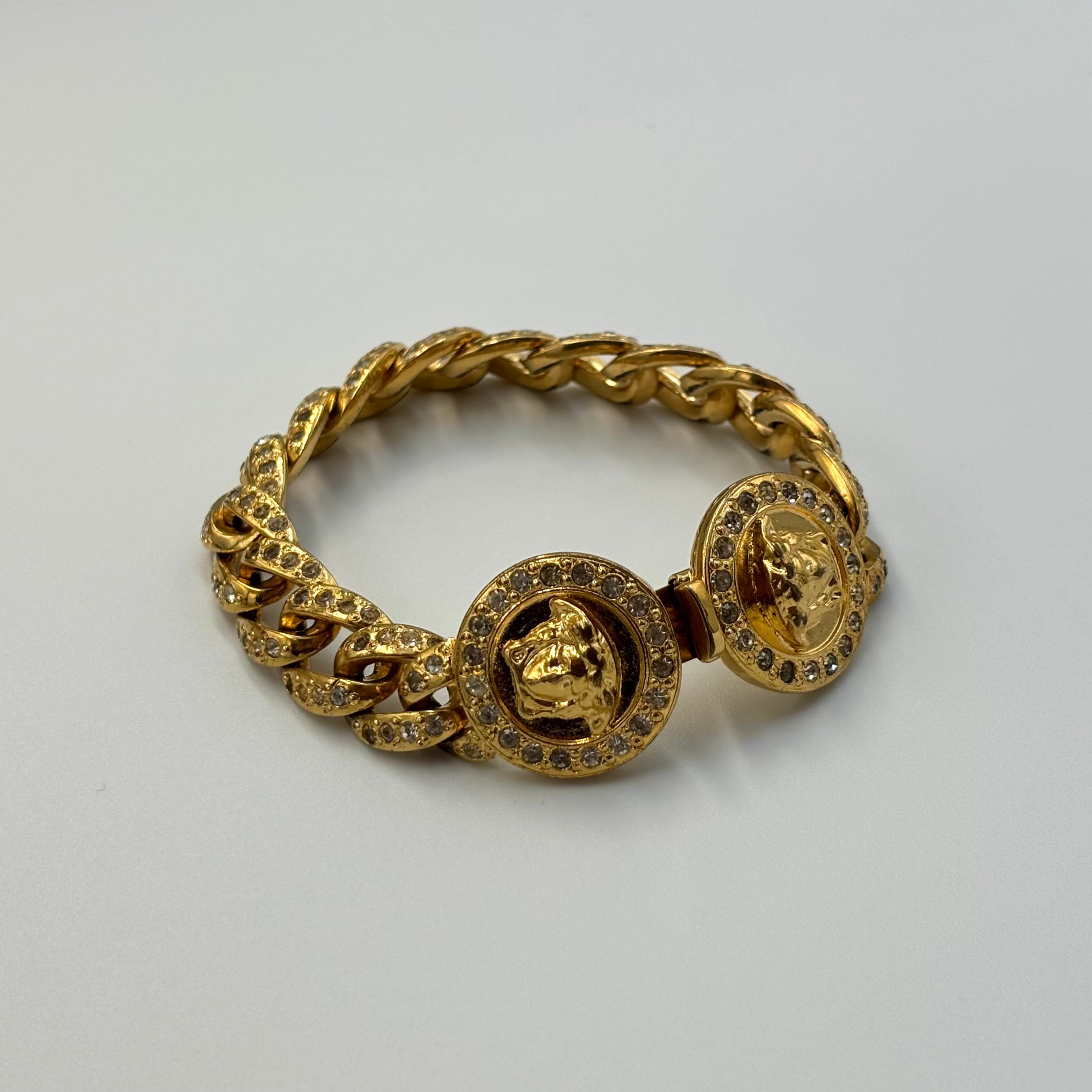 VERSACE メドゥーサ ラインストーン ブレスレット