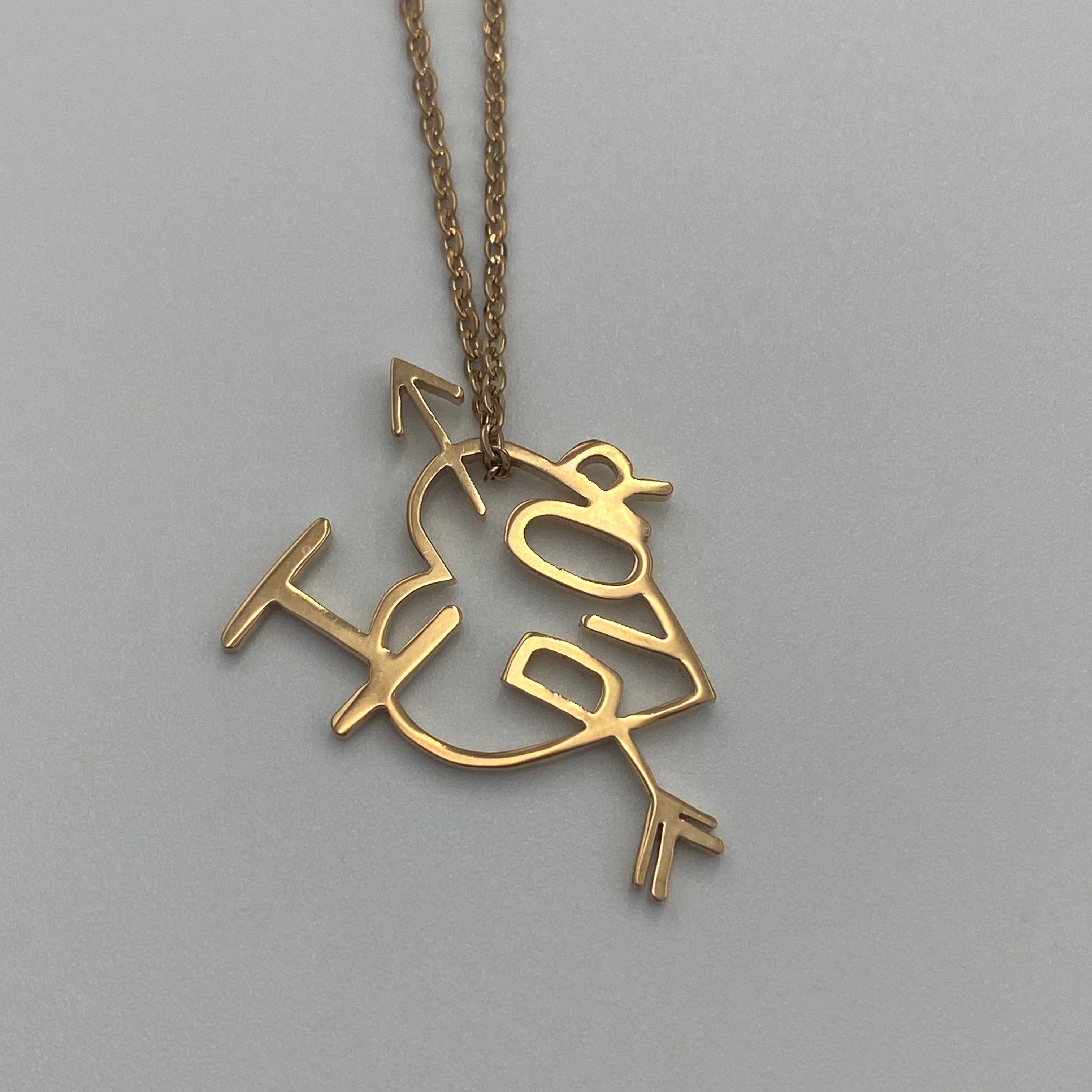 Dior ピンクゴールドカラー アローロゴマーク ネックレス