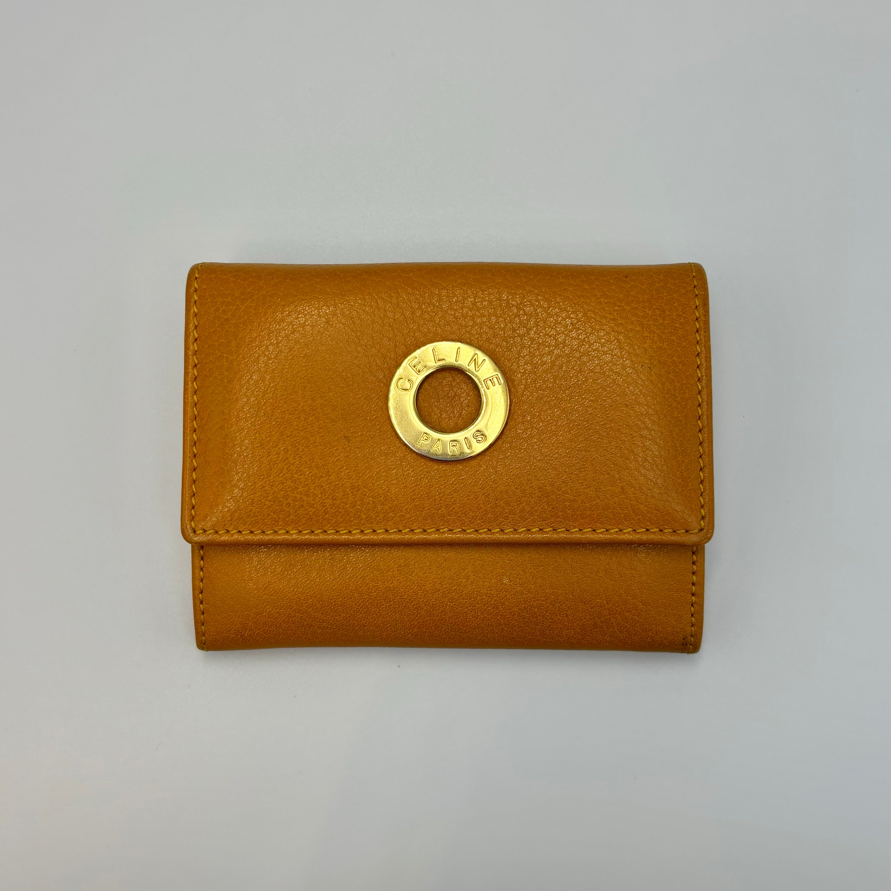 CELINE サークルロゴ レザー ミニウォレット