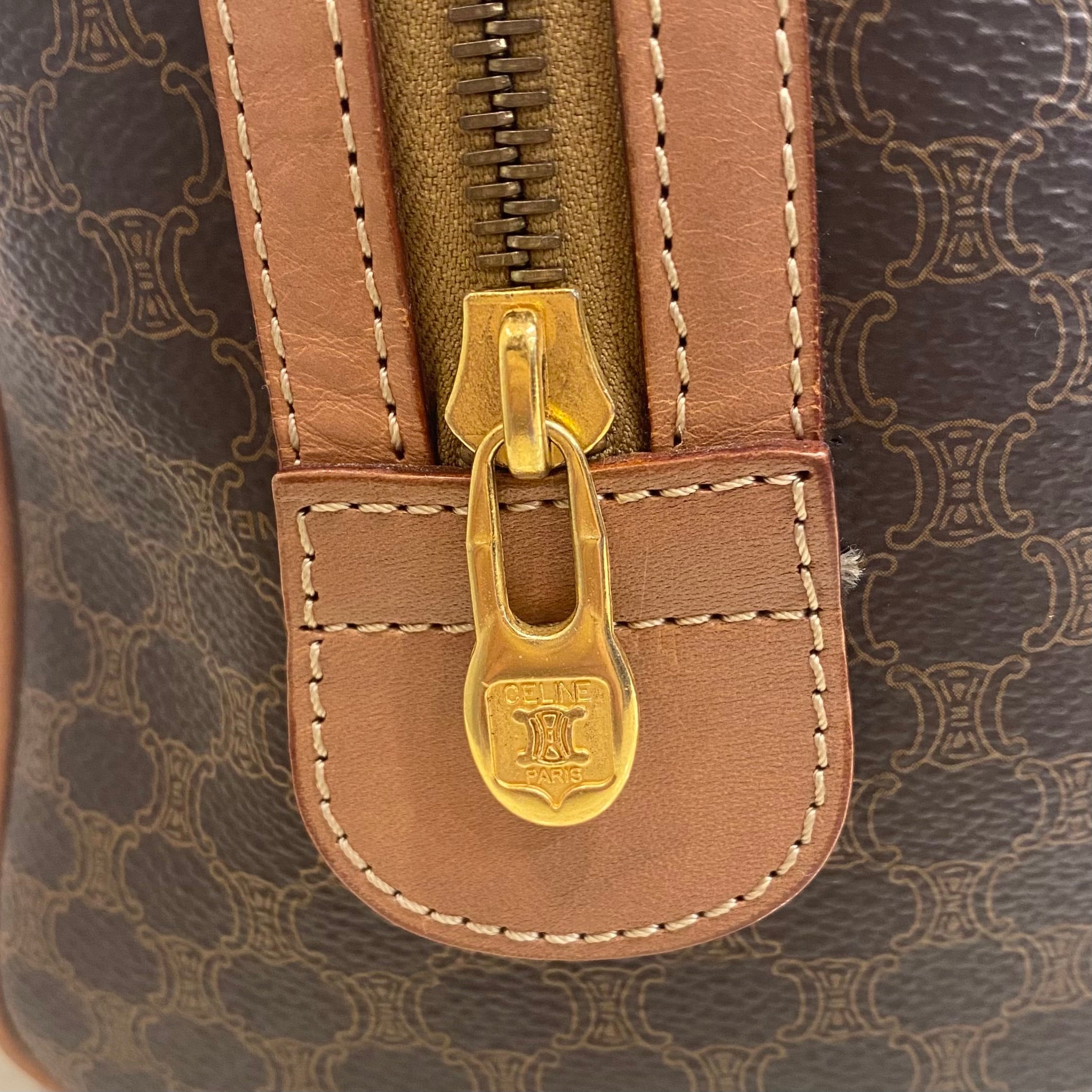 CELINE マカダム ミニボストンバッグ