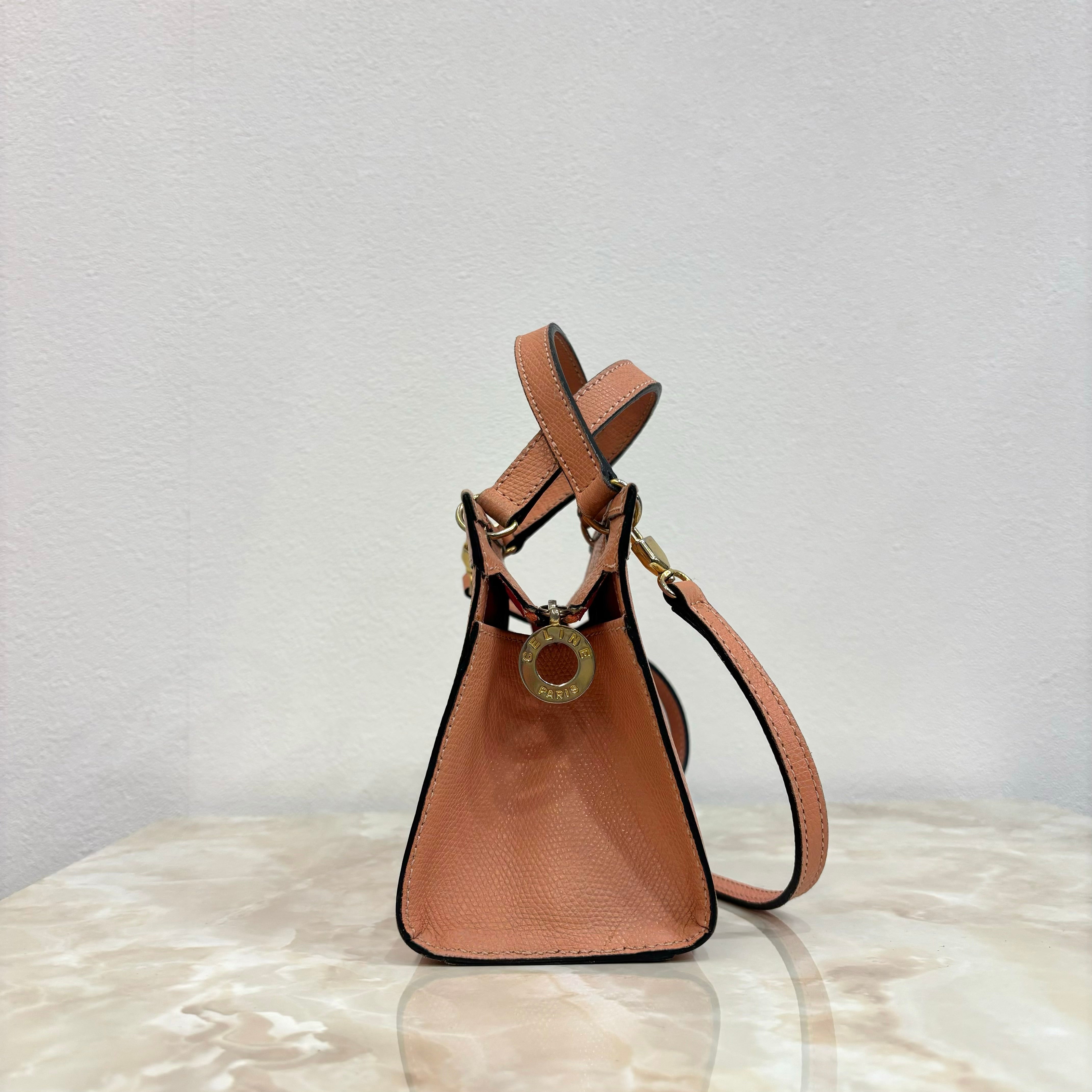 CELINE レザー ミニ2WAYバッグ
