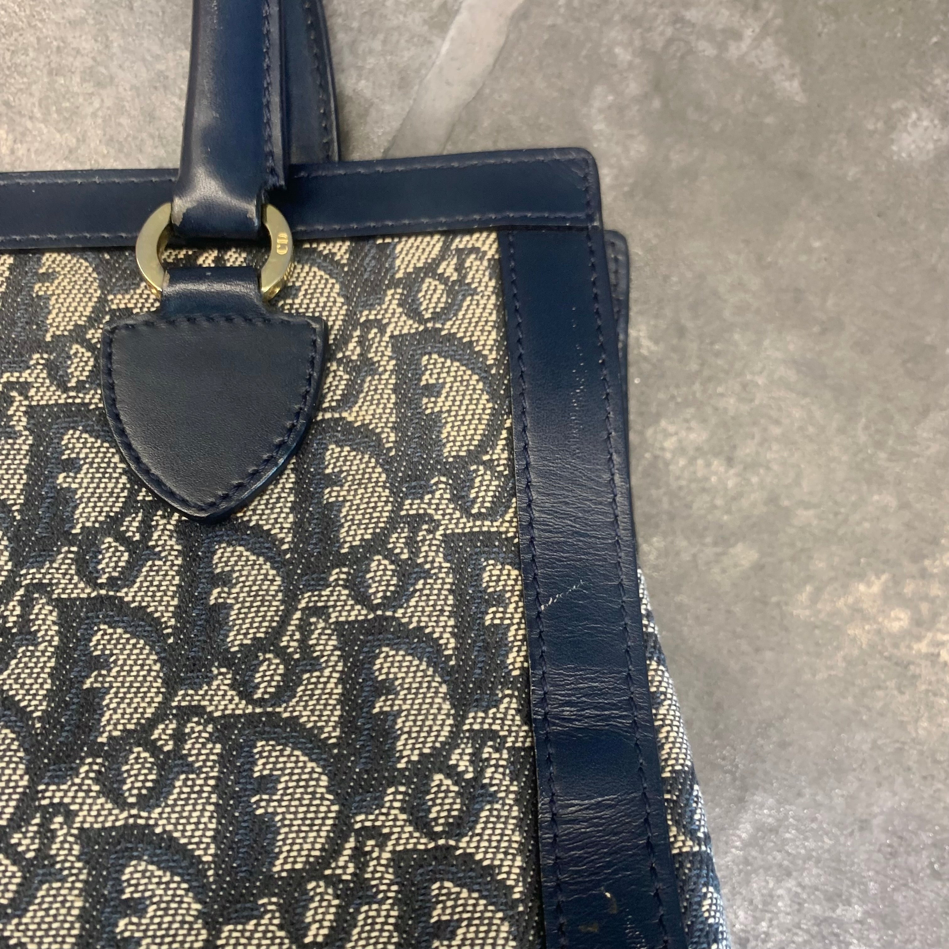 Dior トロッター キャンバス/レザー ハンドバッグ