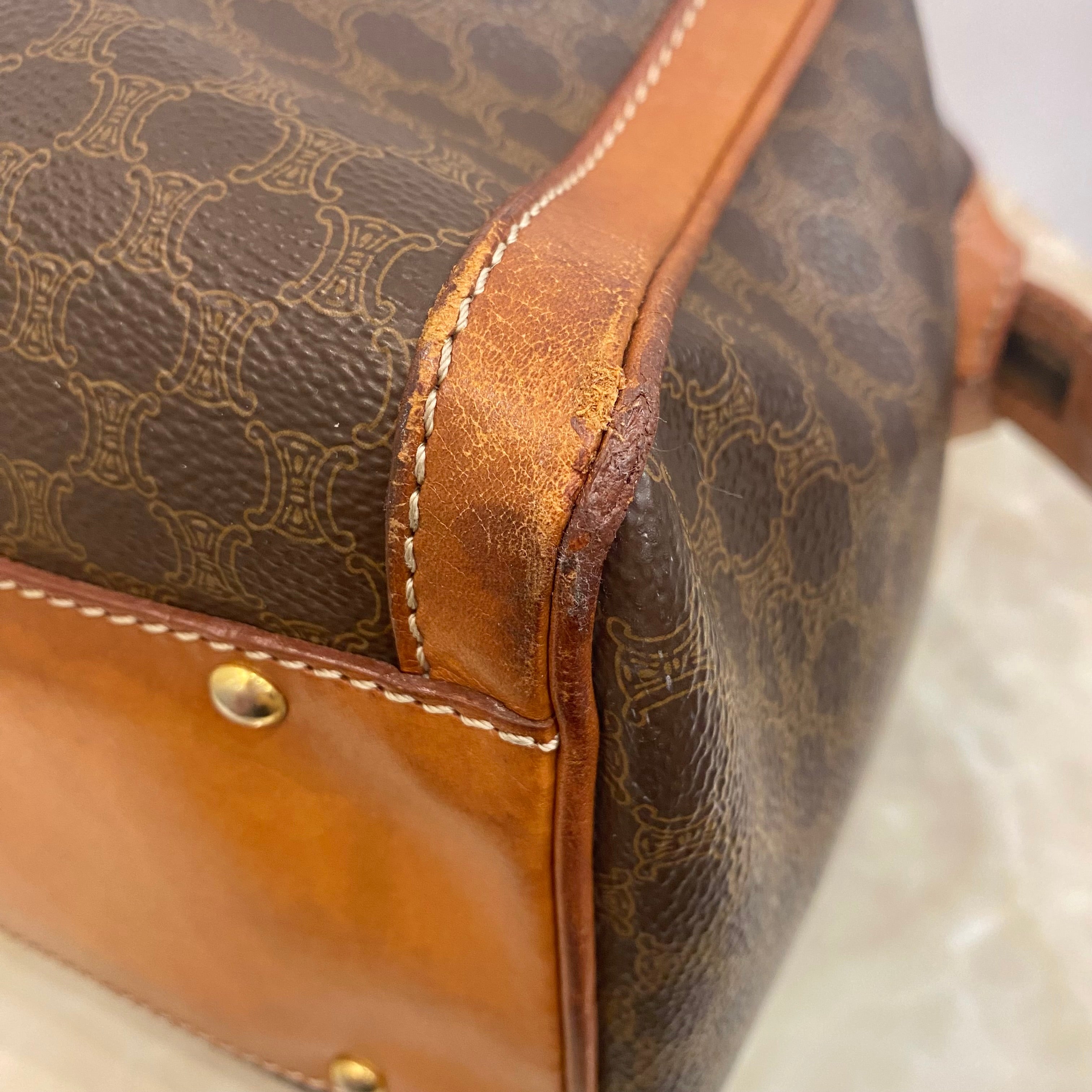 CELINE マカダム ハンドバッグ