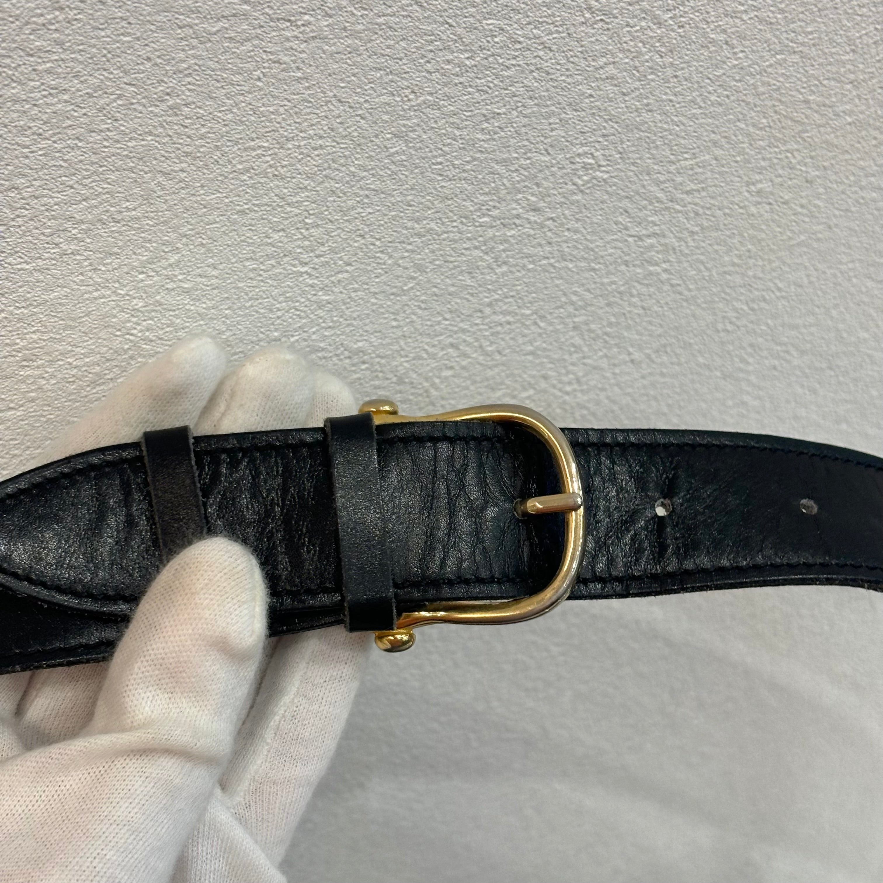 CELINE 馬車金具 レザーショルダーバッグ