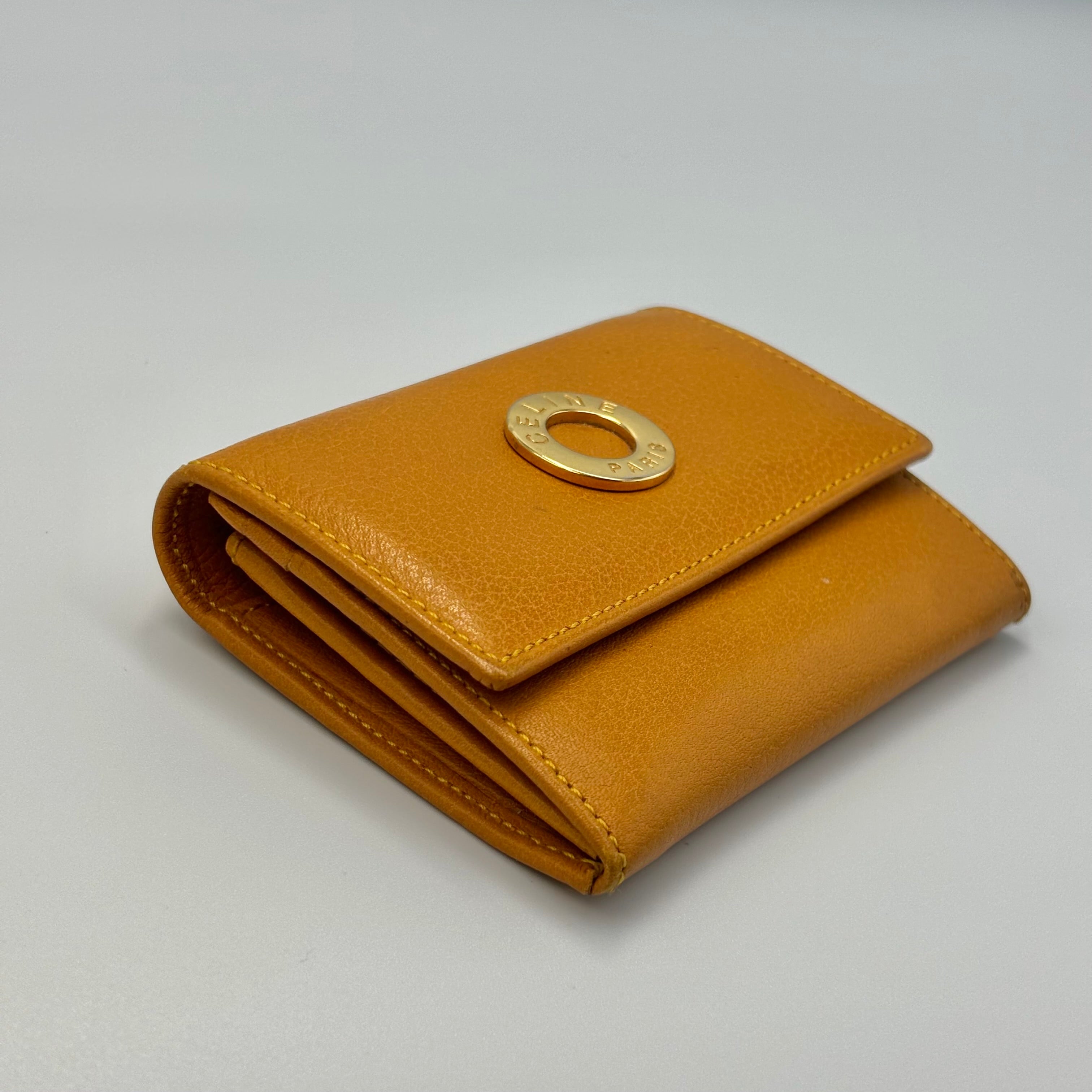 CELINE サークルロゴ レザー ミニウォレット