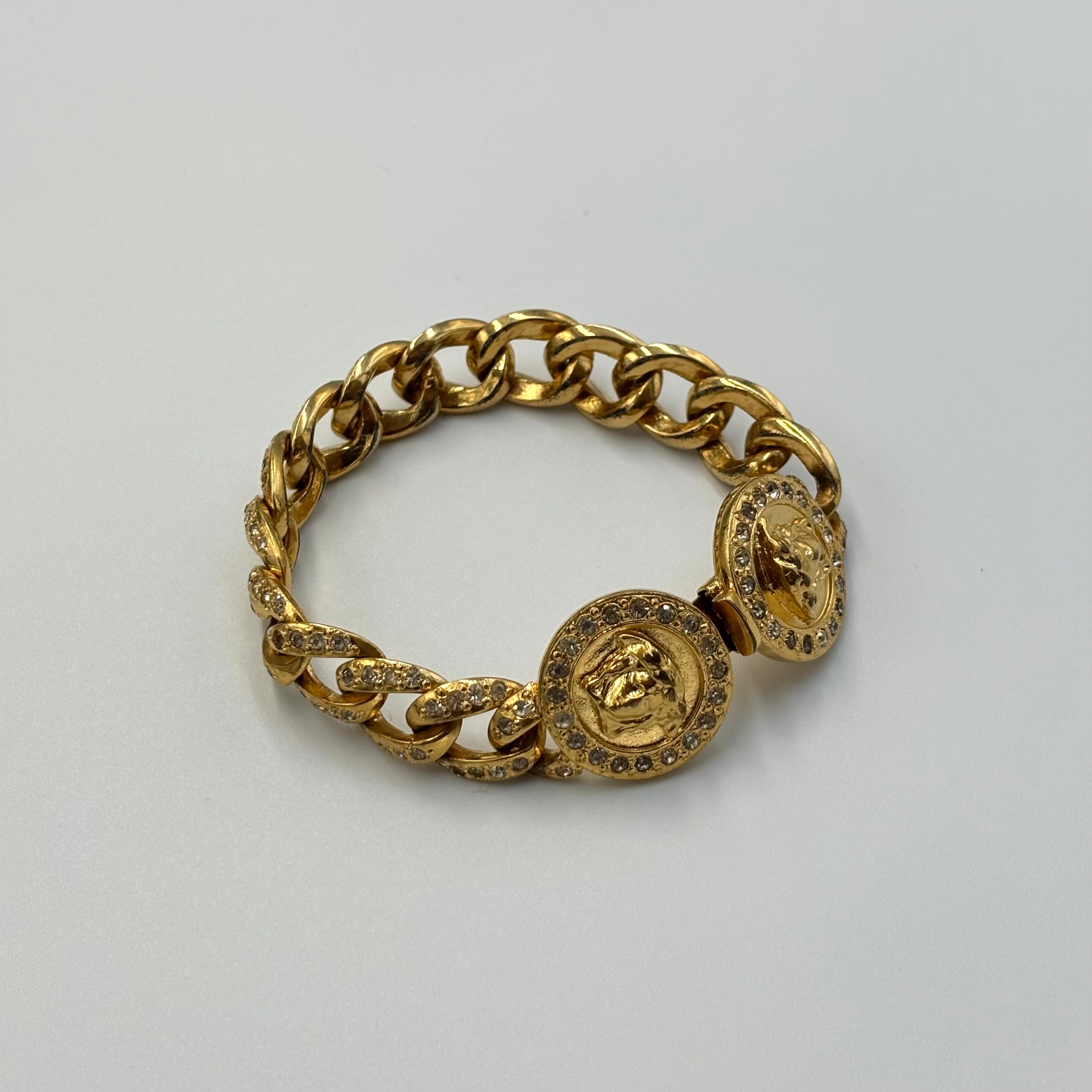 VERSACE メドゥーサ ラインストーン ブレスレット