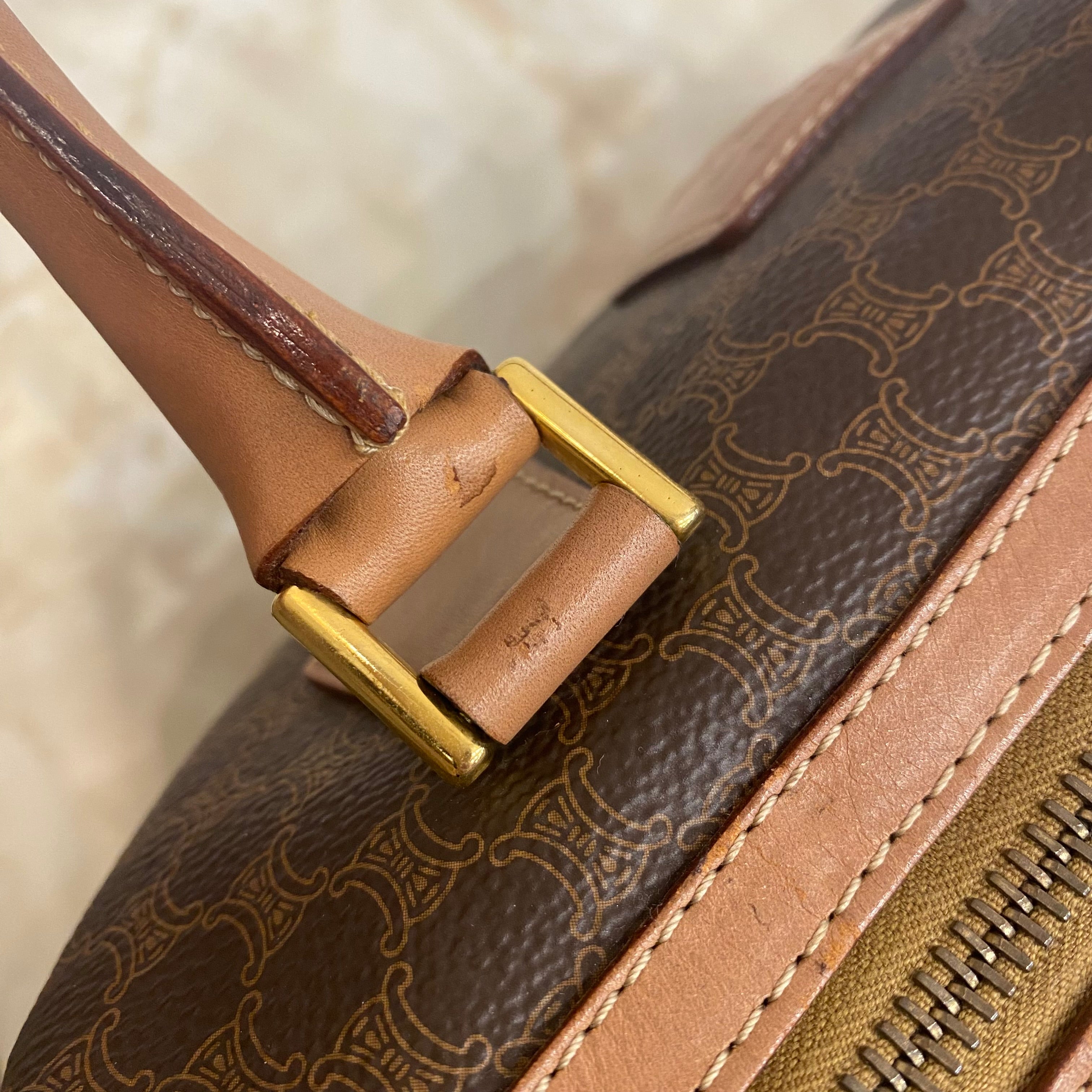 CELINE マカダム ミニボストンバッグ