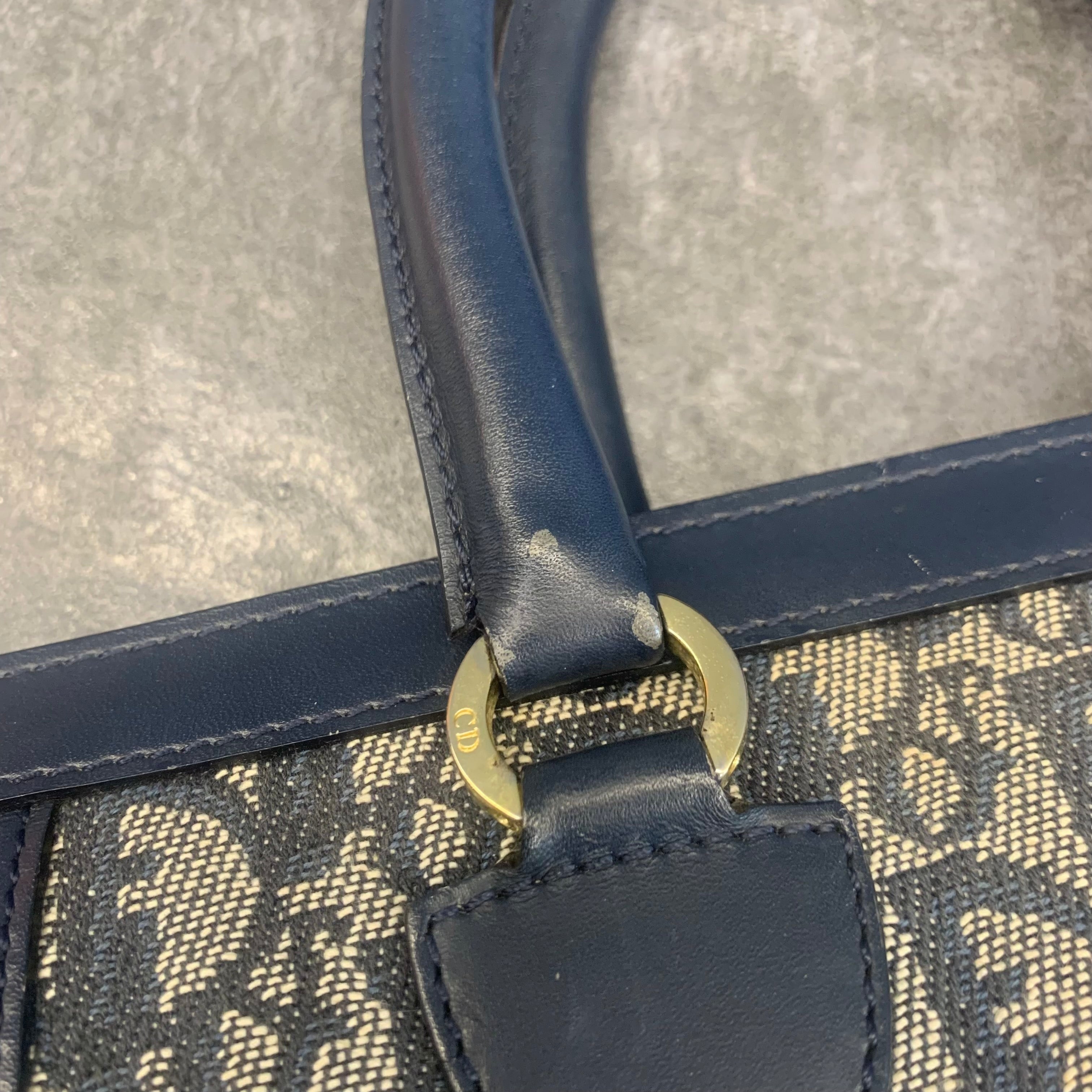 Dior トロッター キャンバス/レザー ハンドバッグ