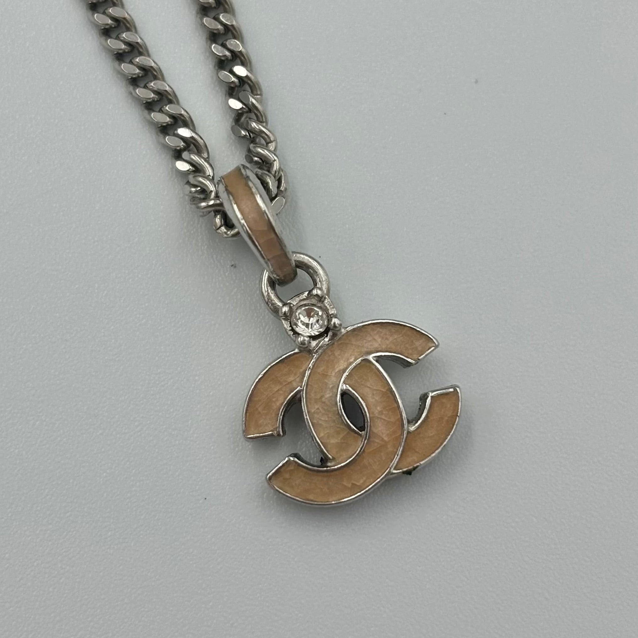 CHANEL ココマーク ラインストーン ネックレス