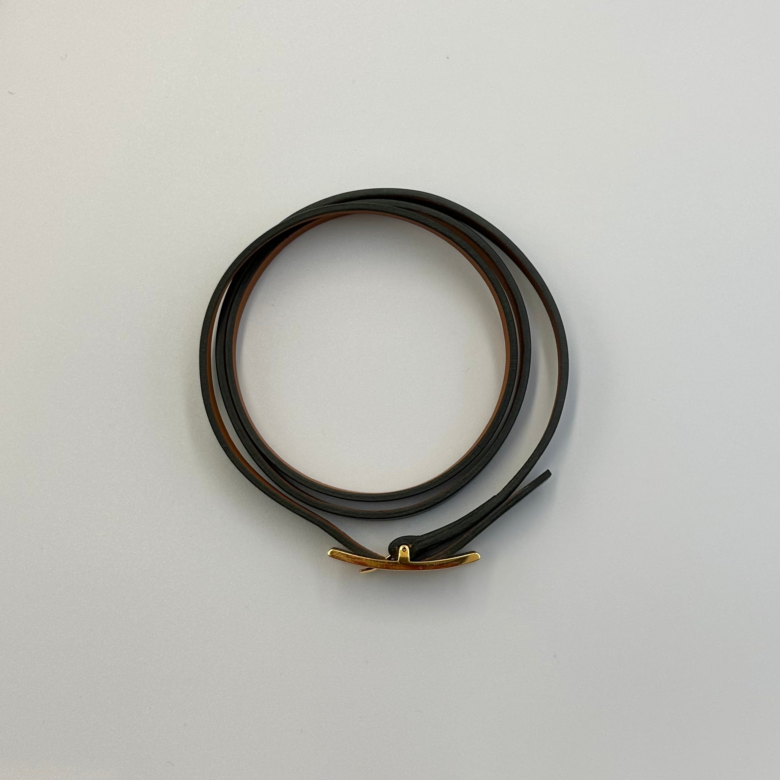 HERMES アピ3 レザー ブレスレット