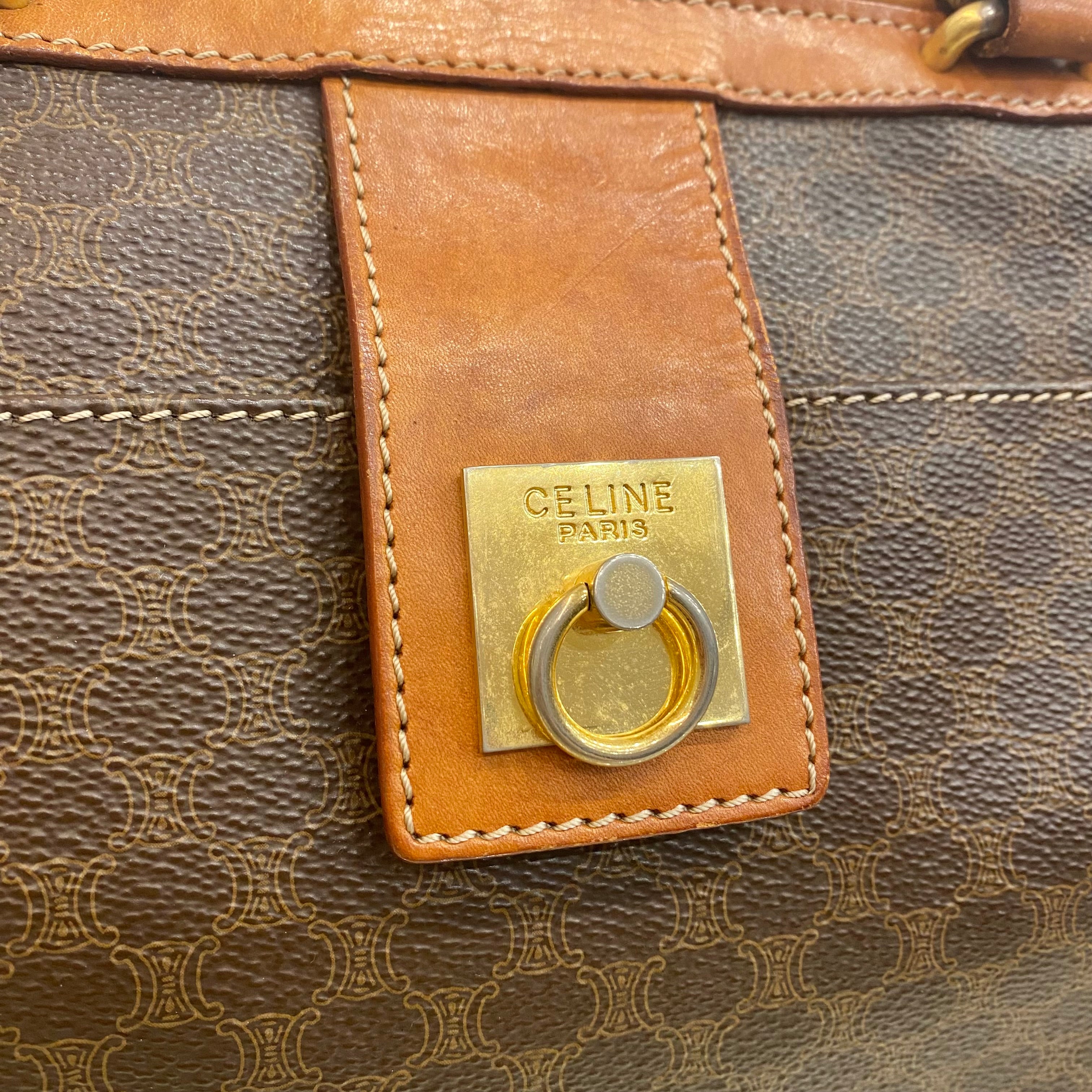 CELINE マカダム ハンドバッグ