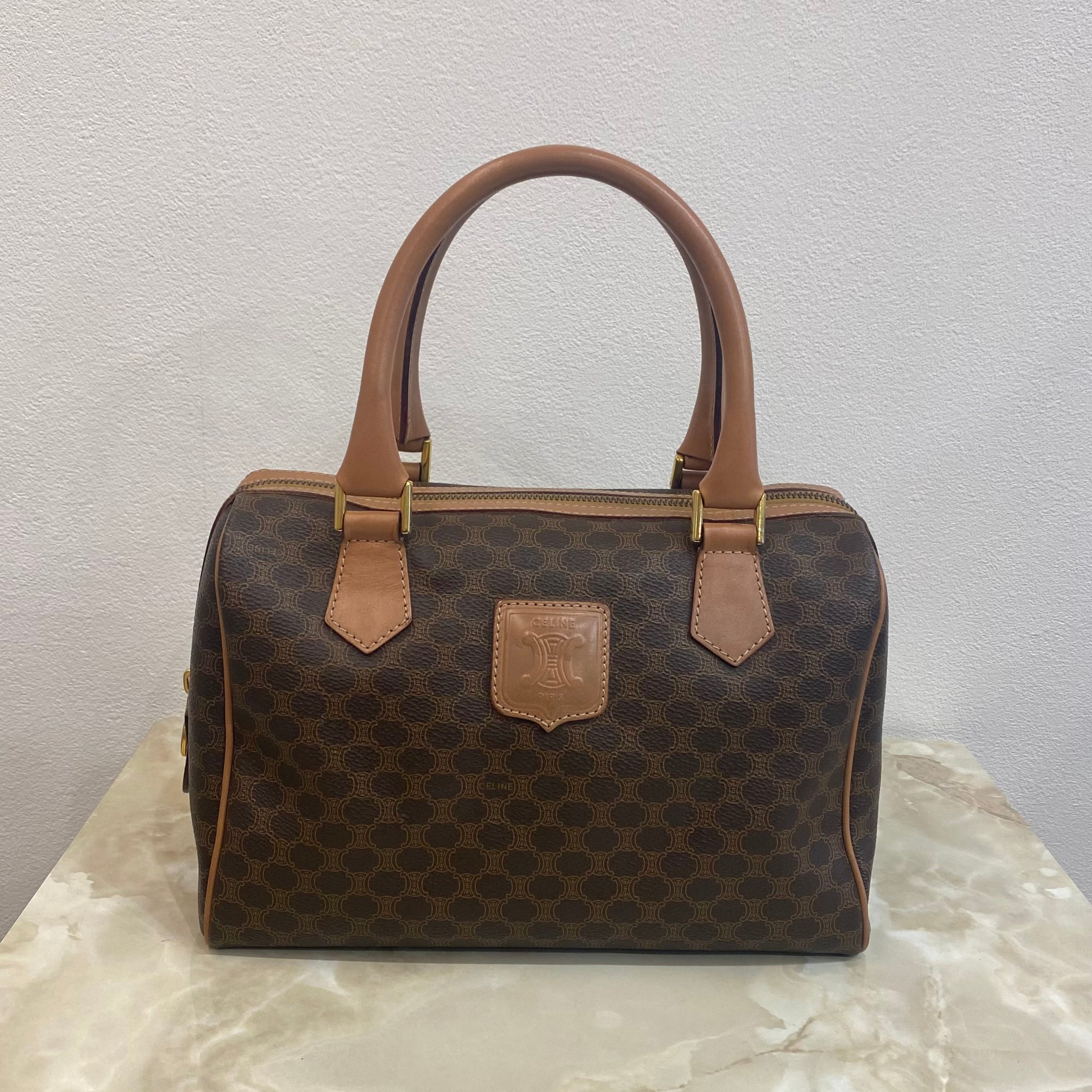 CELINE マカダム ミニボストンバッグ