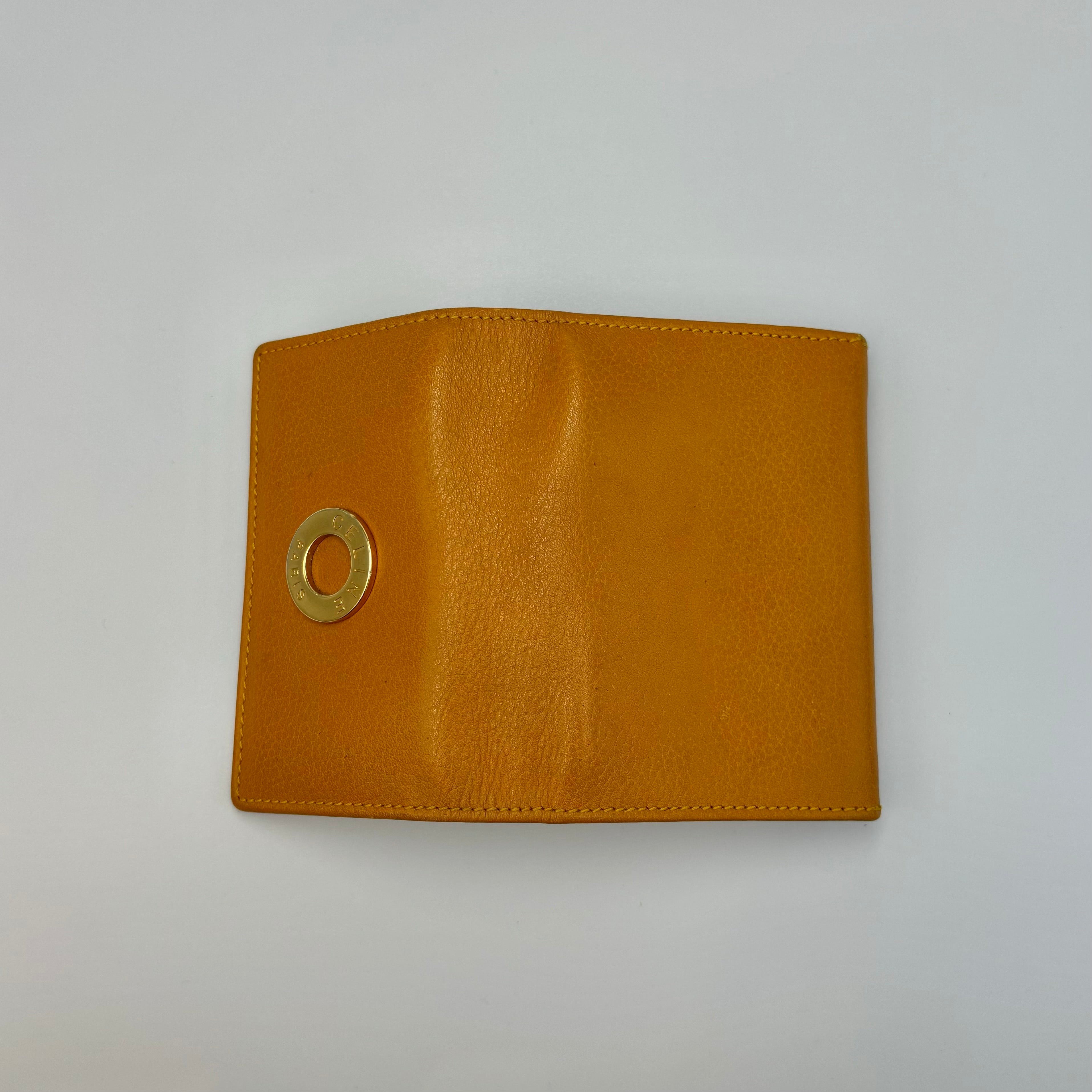 CELINE サークルロゴ レザー ミニウォレット