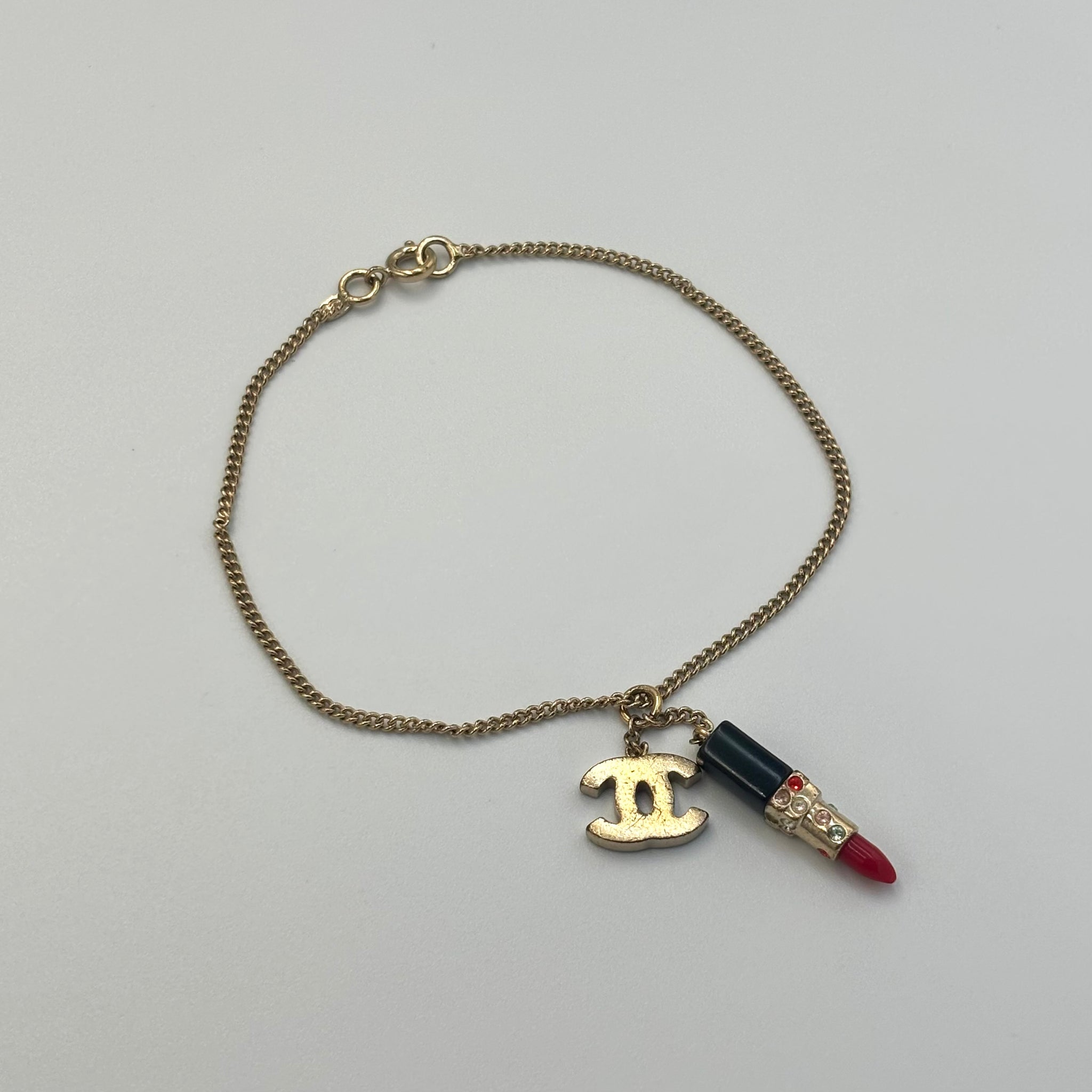 CHANEL ココマーク リップ マルチカラー ラインストーン ブレスレット