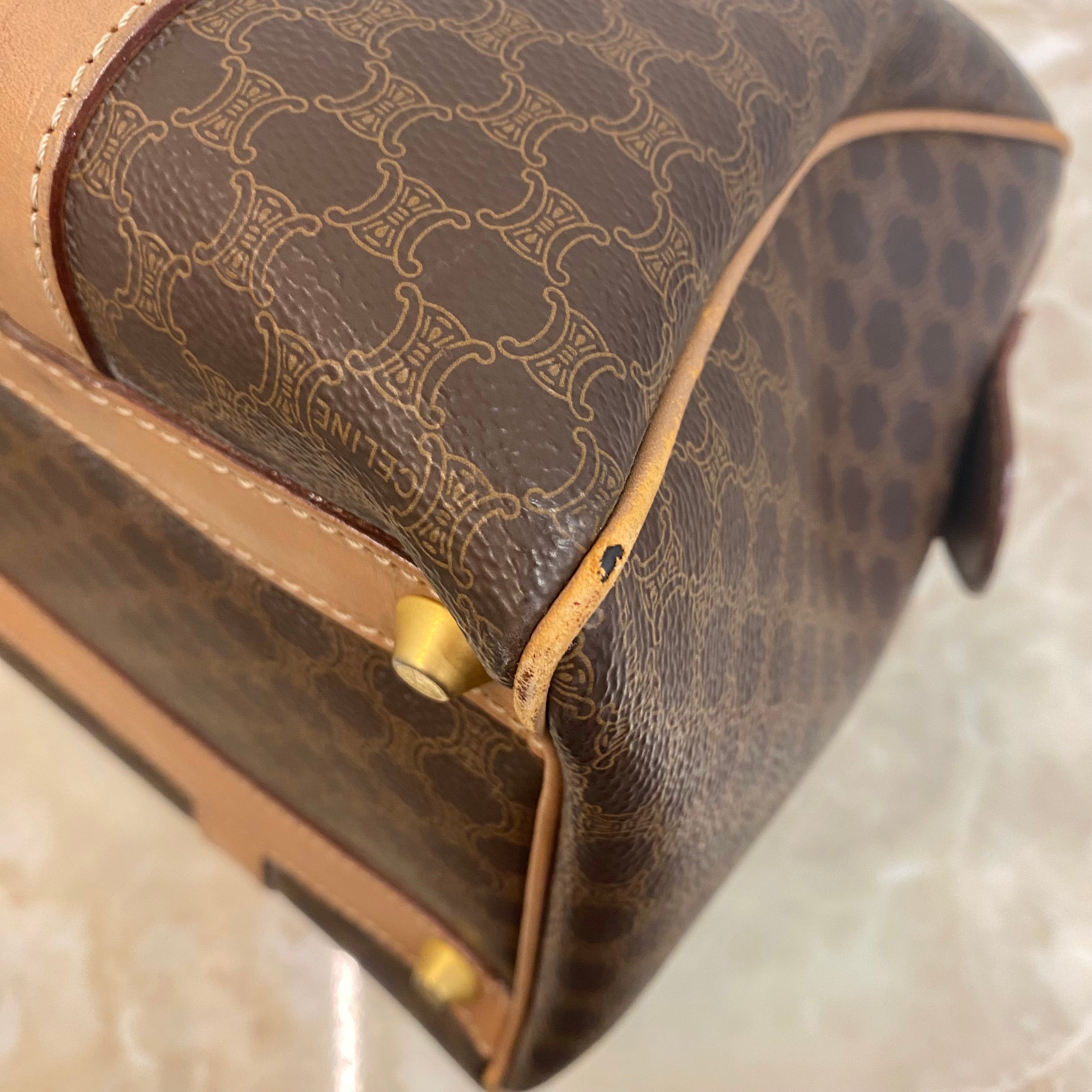 CELINE マカダム ボストンバッグ