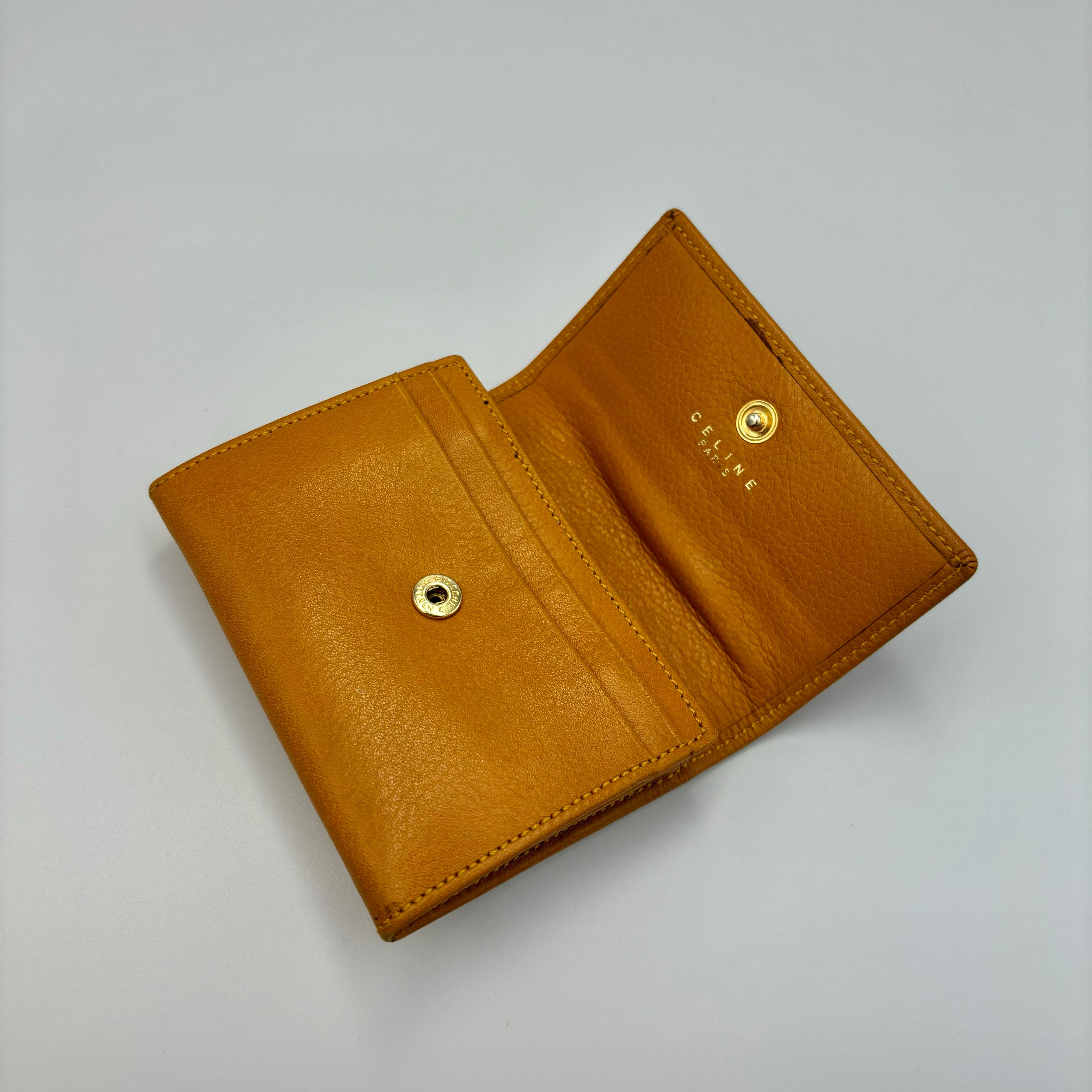 CELINE サークルロゴ レザー ミニウォレット