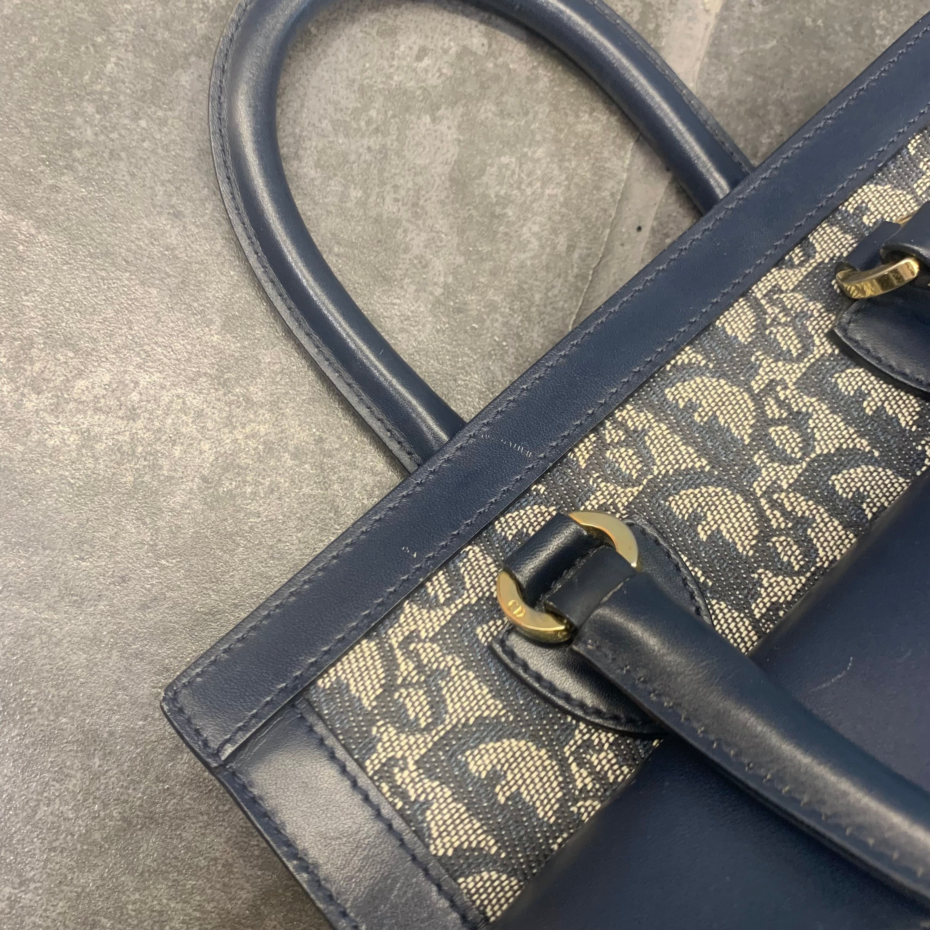 Dior トロッター キャンバス/レザー ハンドバッグ