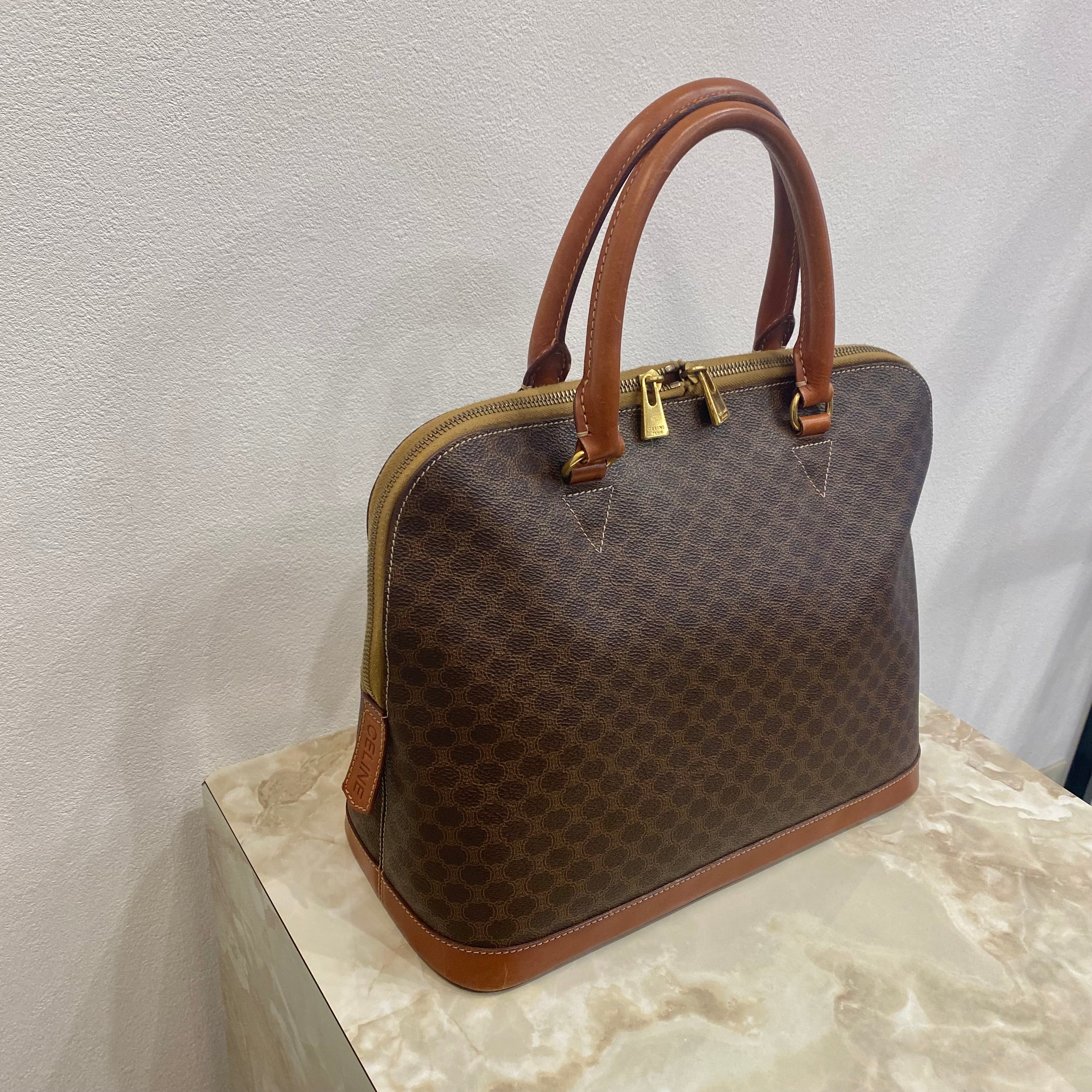 CELINE マカダム ボリード型ハンドバッグ
