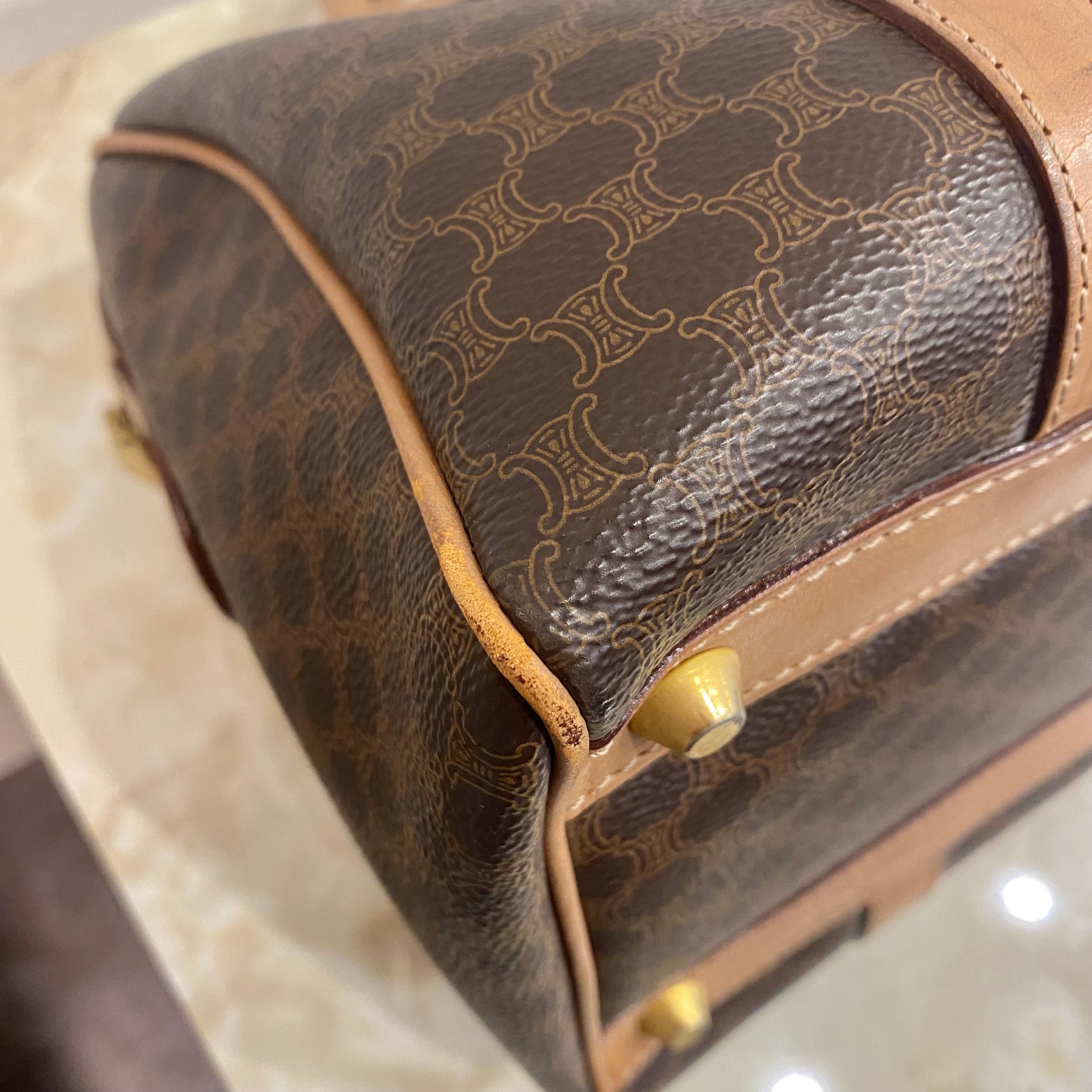 CELINE マカダム ボストンバッグ