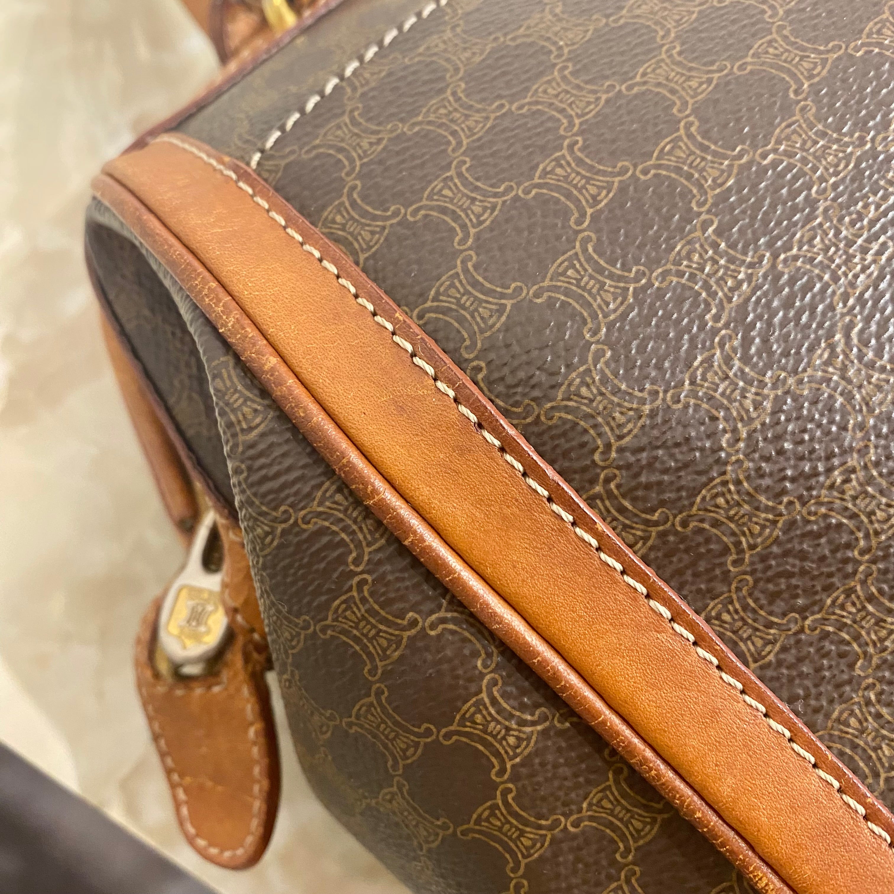 CELINE マカダム ハンドバッグ