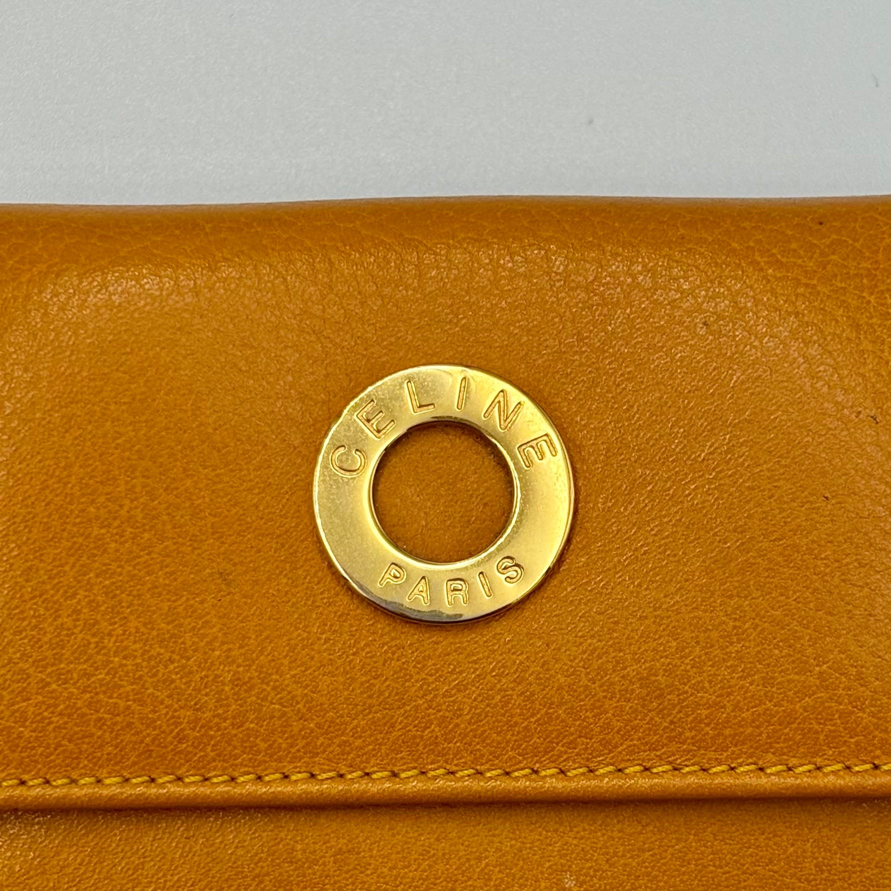CELINE サークルロゴ レザー ミニウォレット