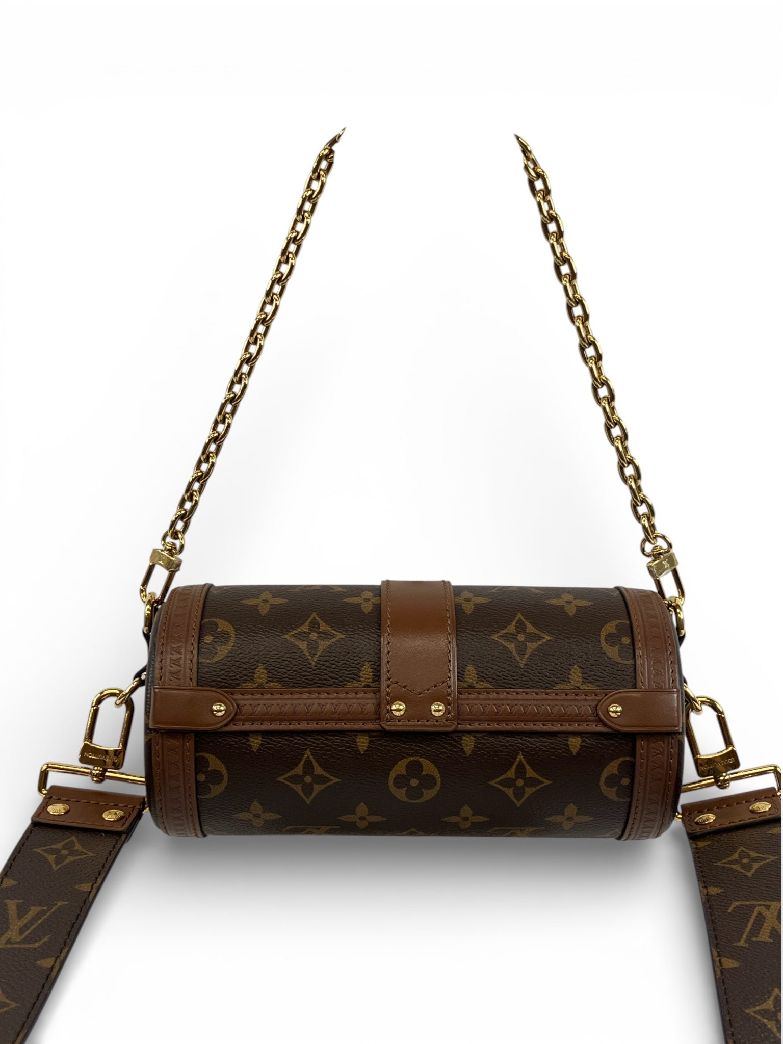 LOUIS VUITTON パピヨン トランク ショルダーバッグ 2WAY PVCコーティング モノグラム M57835