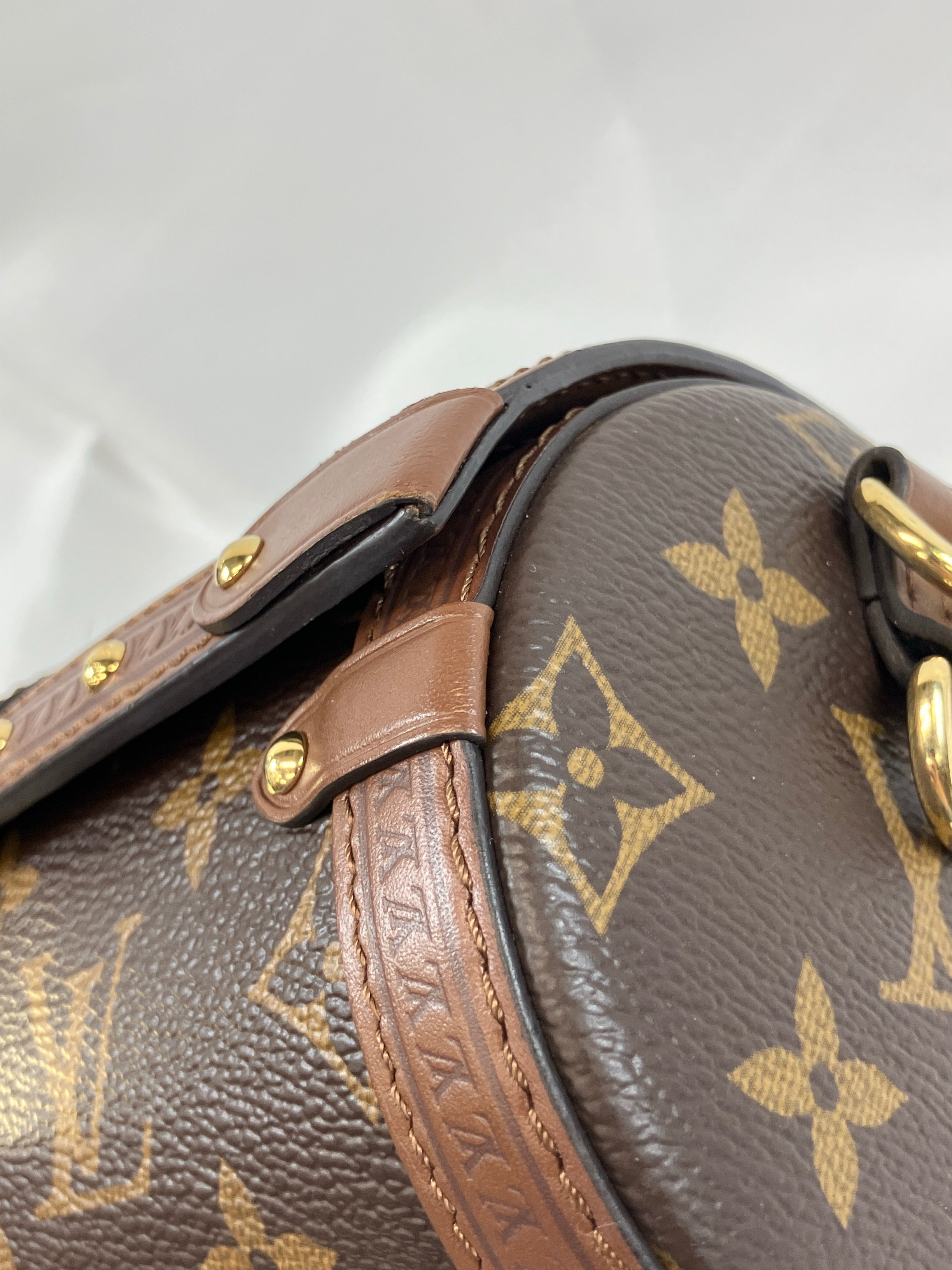 LOUIS VUITTON パピヨン トランク ショルダーバッグ 2WAY PVCコーティング モノグラム M57835