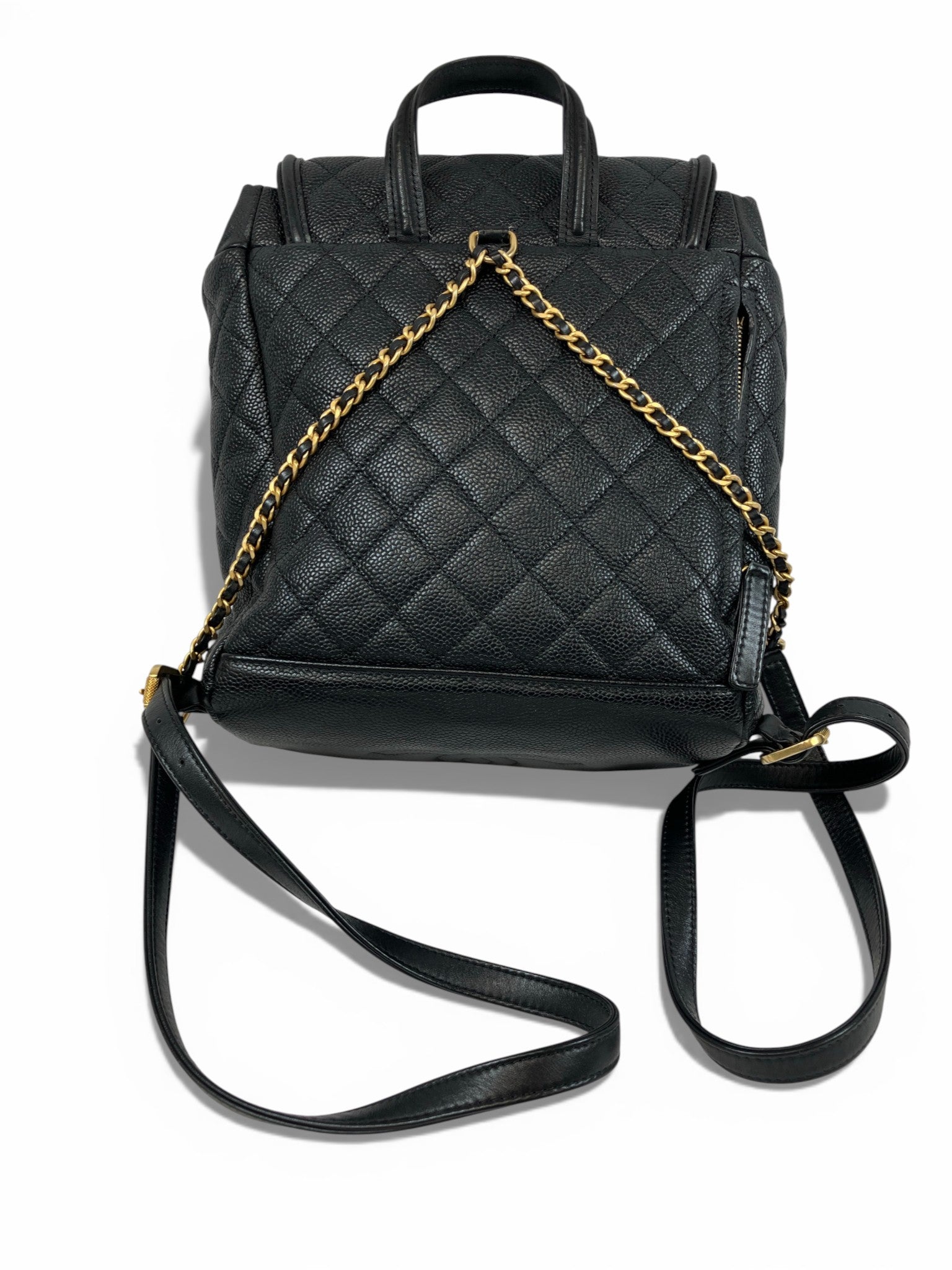 CHANEL リュックサック バックパック CCフィリグリー キャビアスキン ココマーク マトラッセ