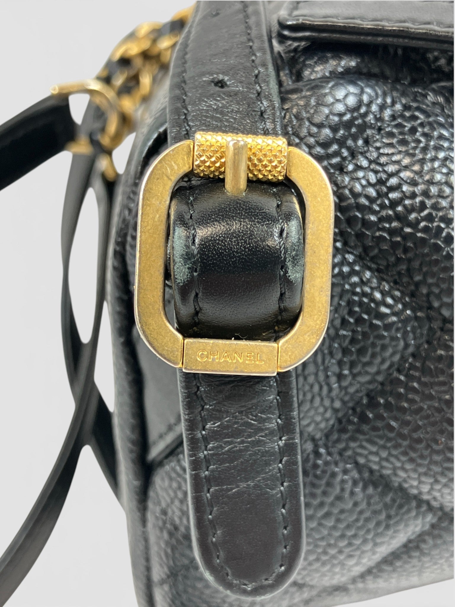 CHANEL リュックサック バックパック CCフィリグリー キャビアスキン ココマーク マトラッセ