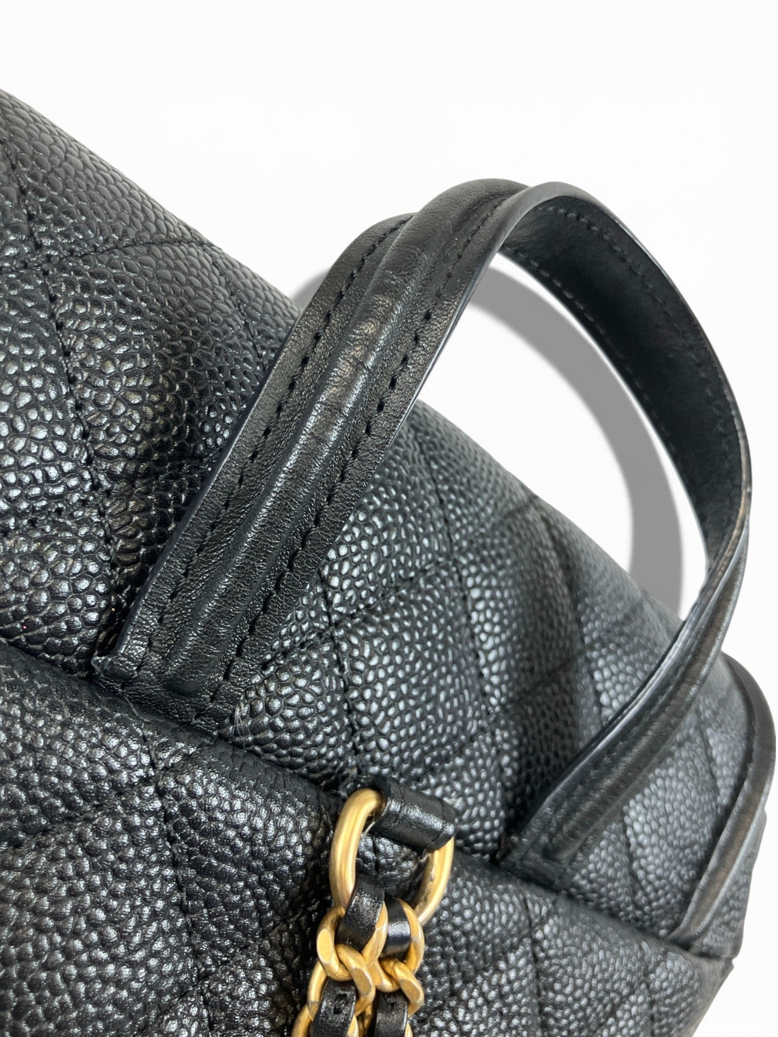 CHANEL リュックサック バックパック CCフィリグリー キャビアスキン ココマーク マトラッセ