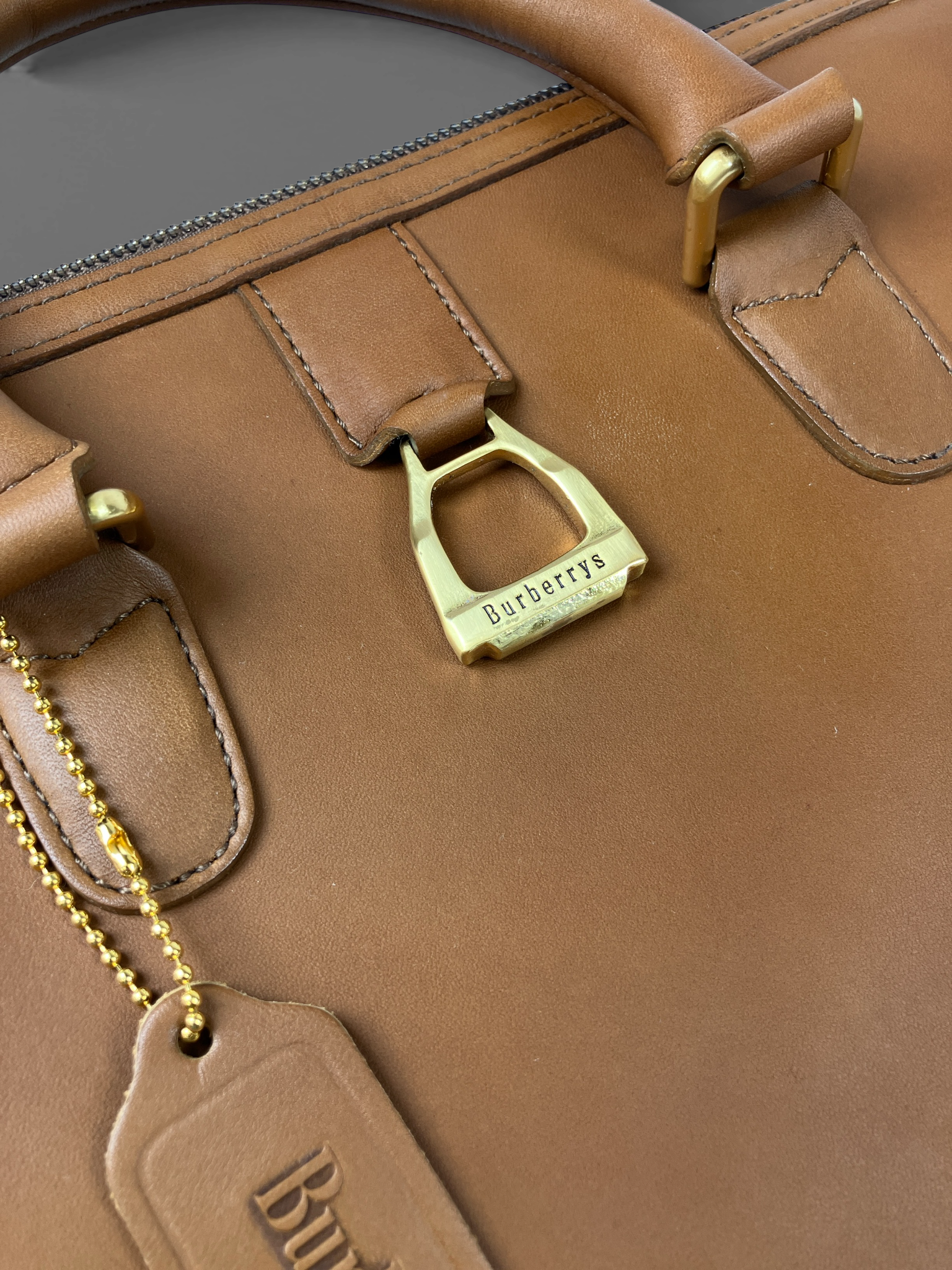 BURBERRY バーバリー ボストンバッグ ハンドバッグ ノバチェック キャメル