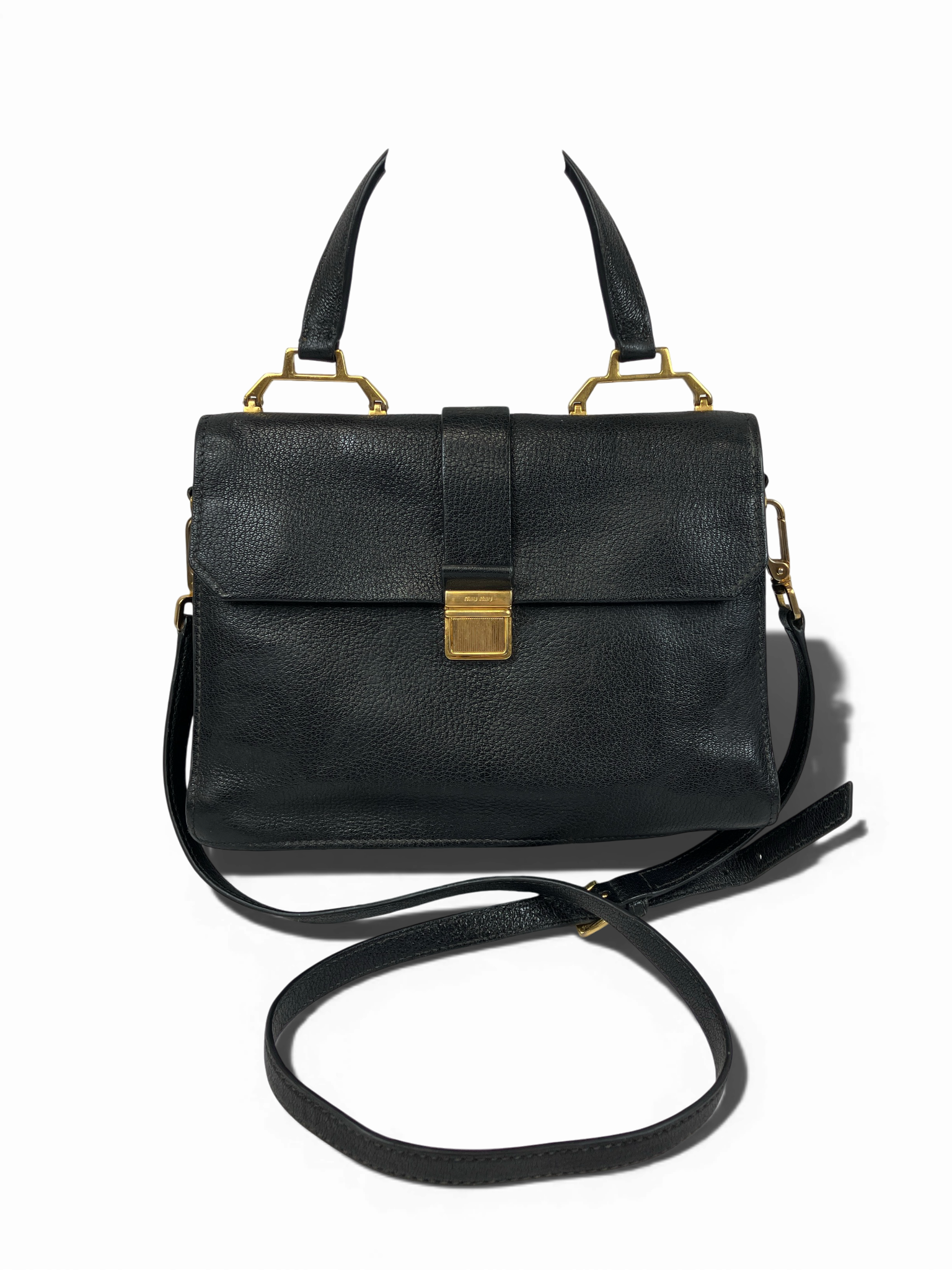 MIUMIU ミュウミュウ 2way マドラス ショルダーバッグ ハンドバッグ ブラック