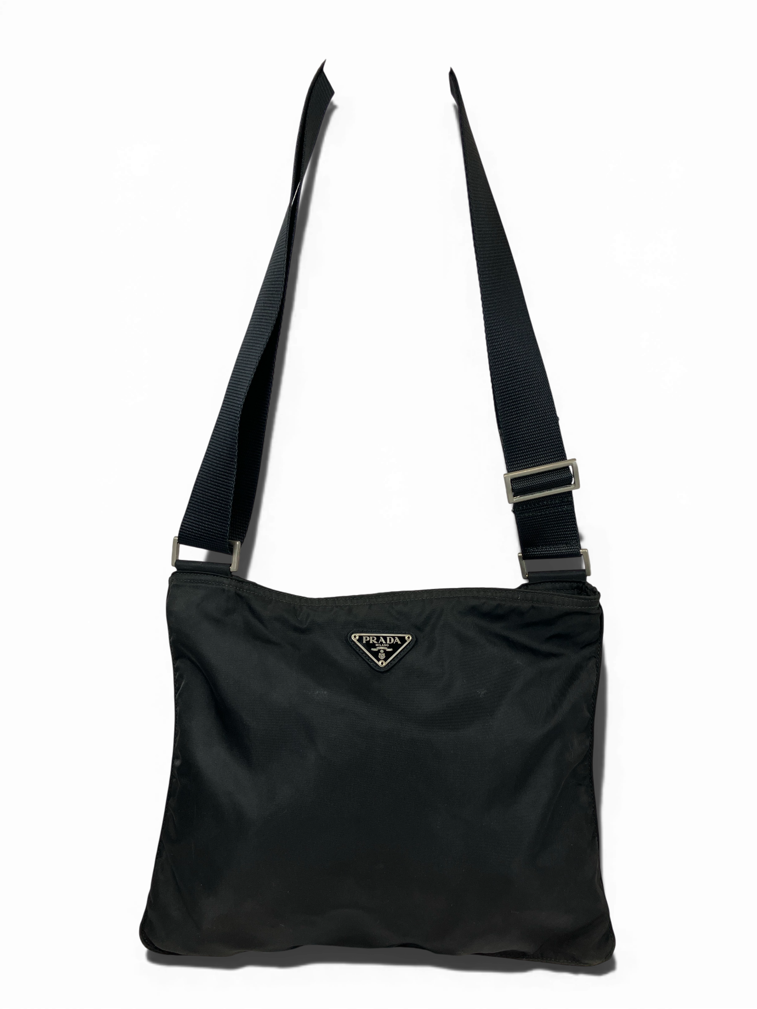 PRADA プラダ ショルダーバッグ テスート ブラック ナイロン 三角ロゴ
