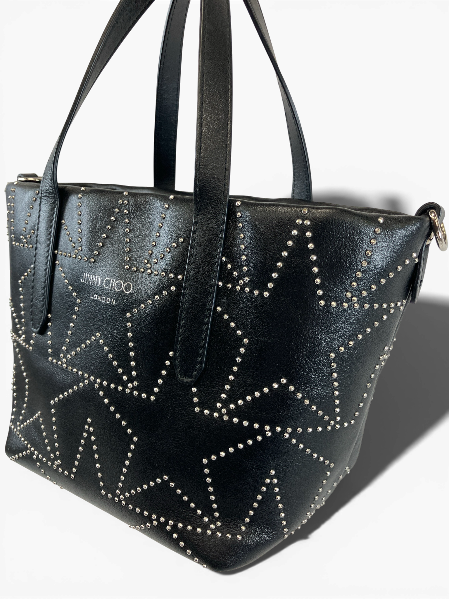 JIMMY CHOO ジミーチュウ 2way ショルダーバッグ ハンドバッグ スタッズ スター