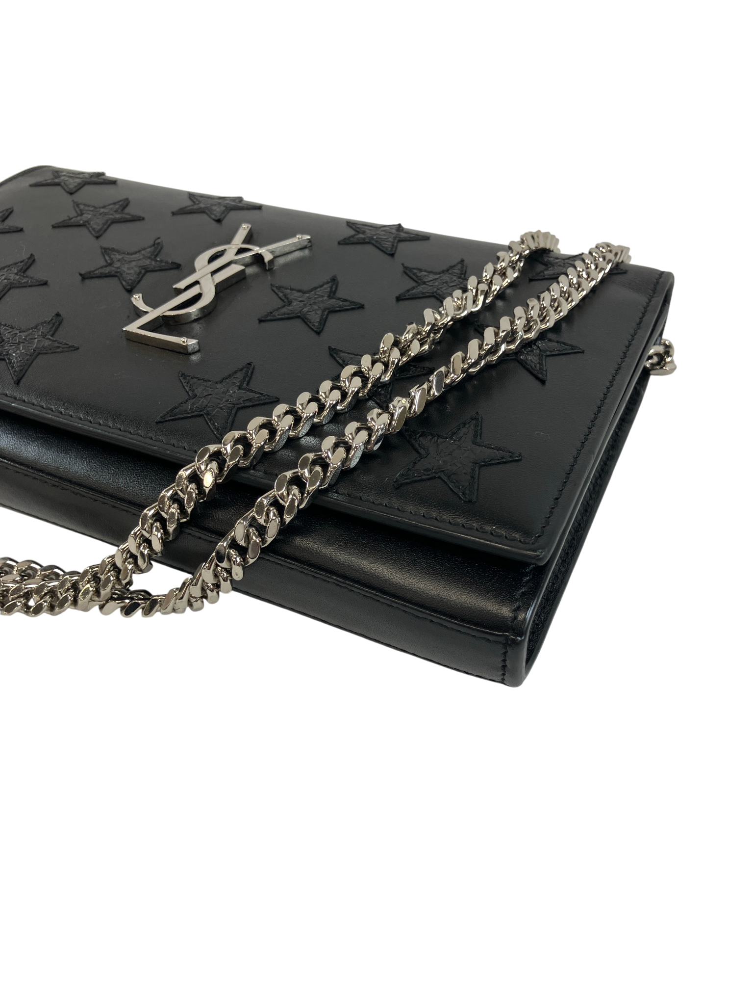 SAINT LAURENT サンローラン チェーンウォレット スター ブラック