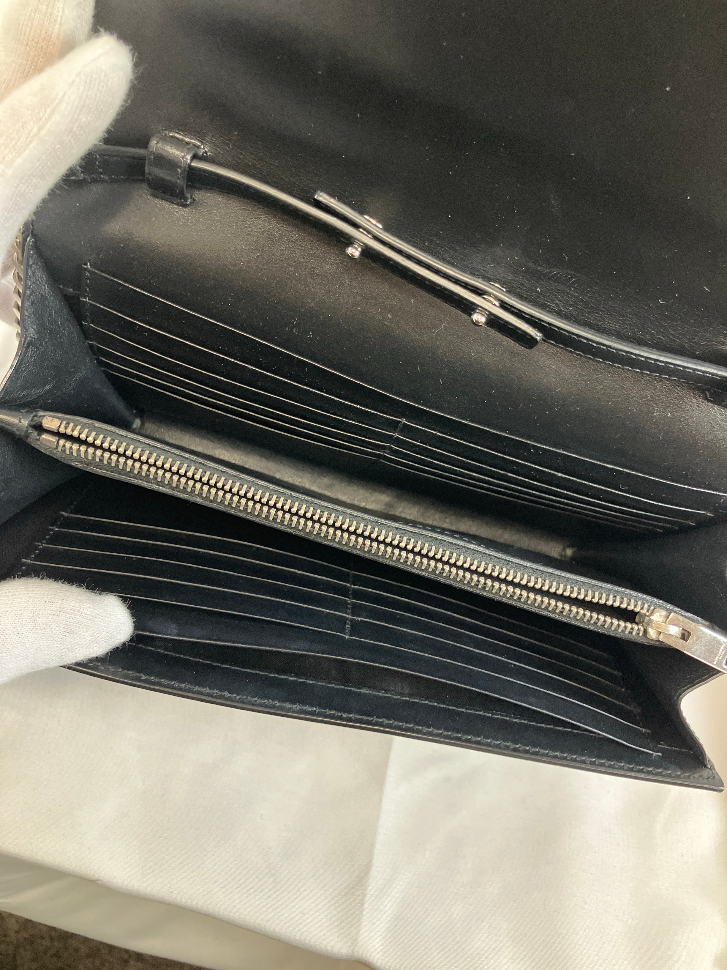 SAINT LAURENT サンローラン チェーンウォレット スター ブラック