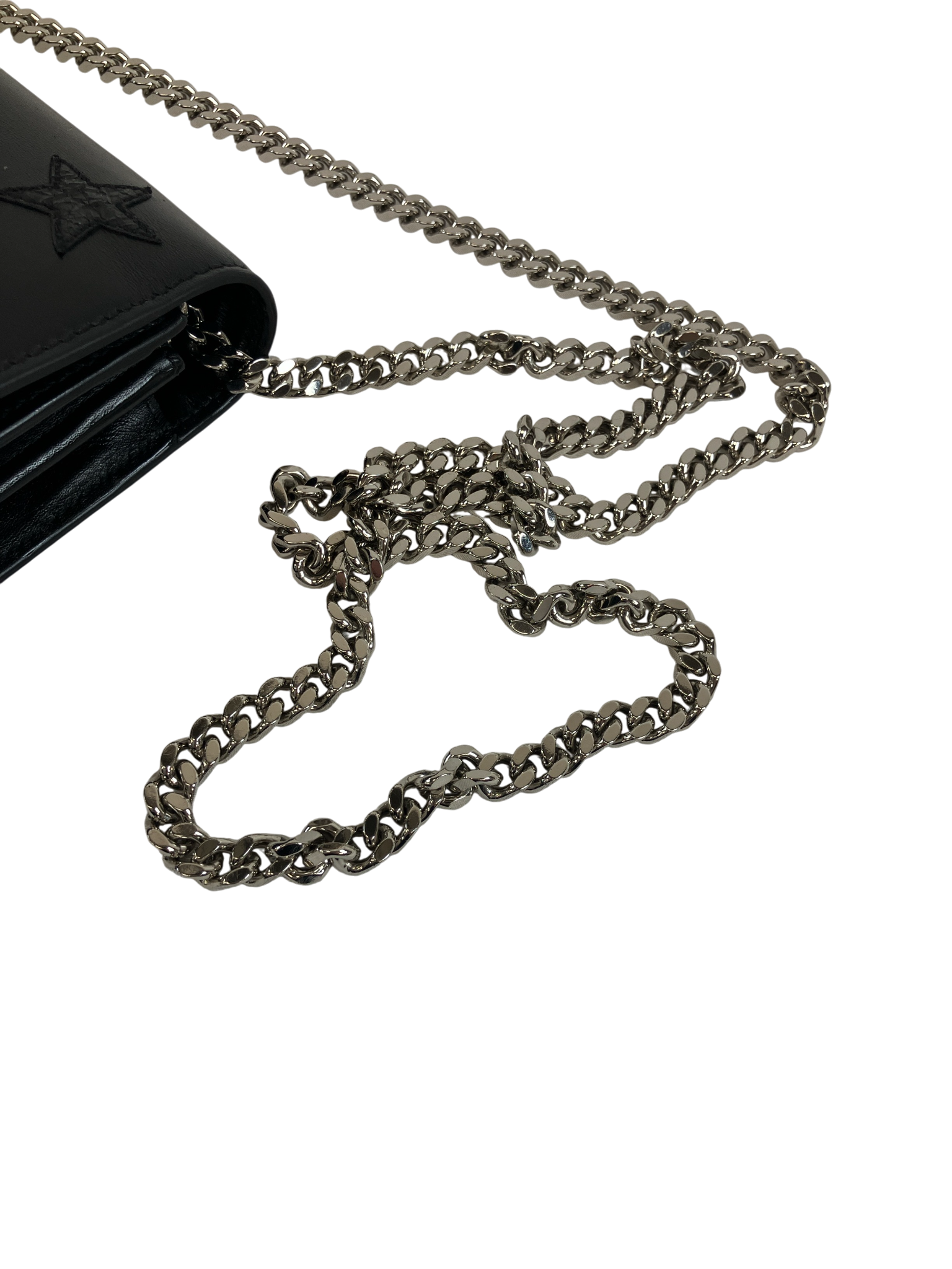 SAINT LAURENT サンローラン チェーンウォレット スター ブラック