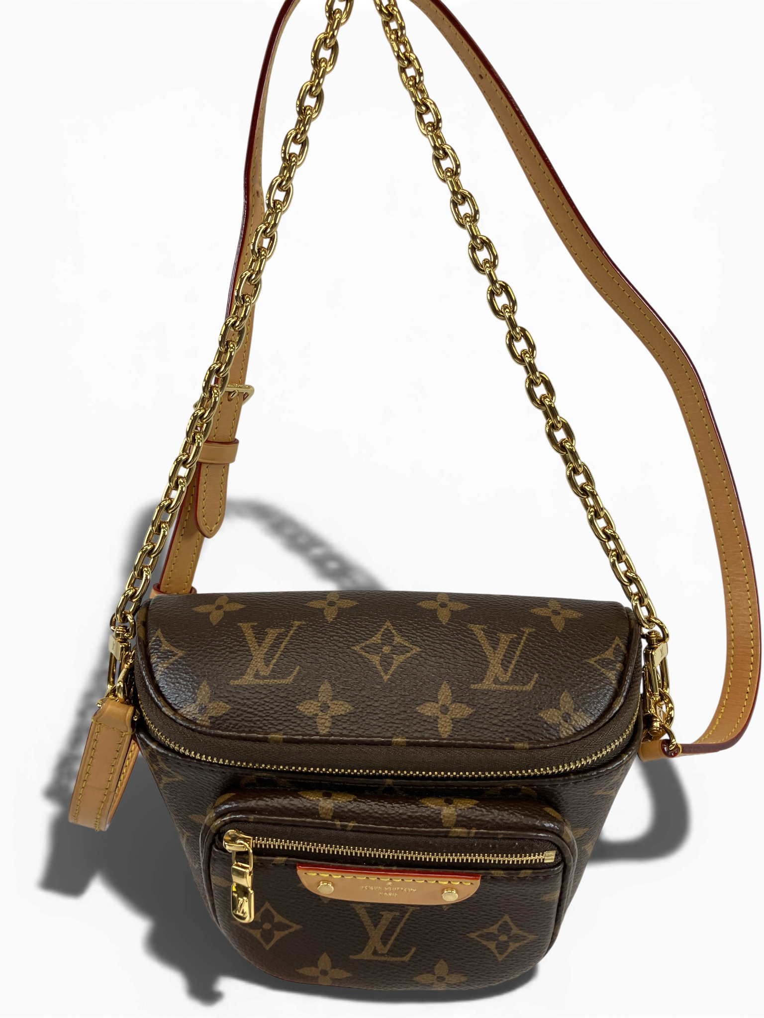 LOUIS VUITTON ミニ バムバッグ モノグラム ショルダーバッグ ブラウン M82335
