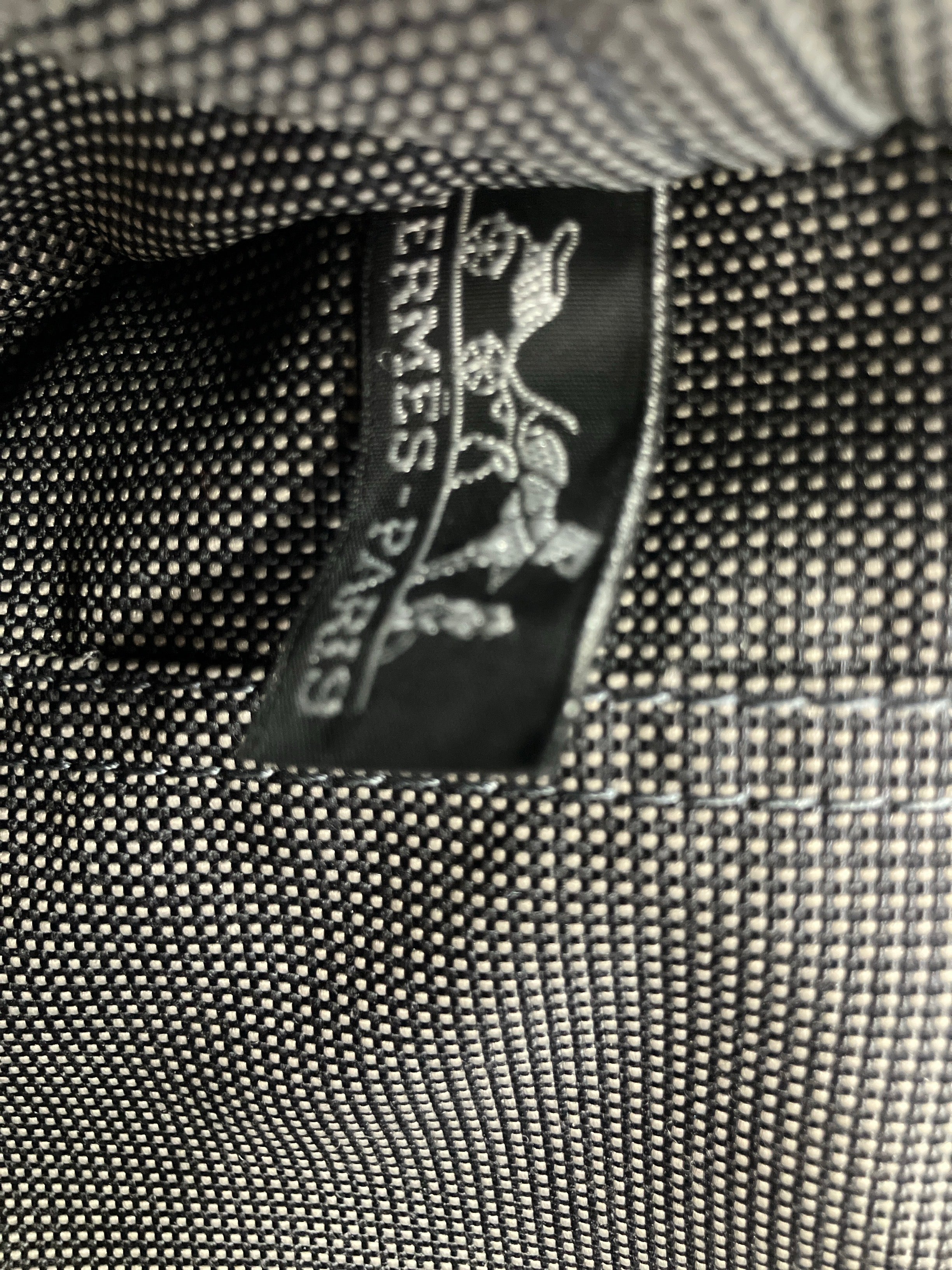 HERMES エルメス エールラインMM トートバッグ キャンバス グレー