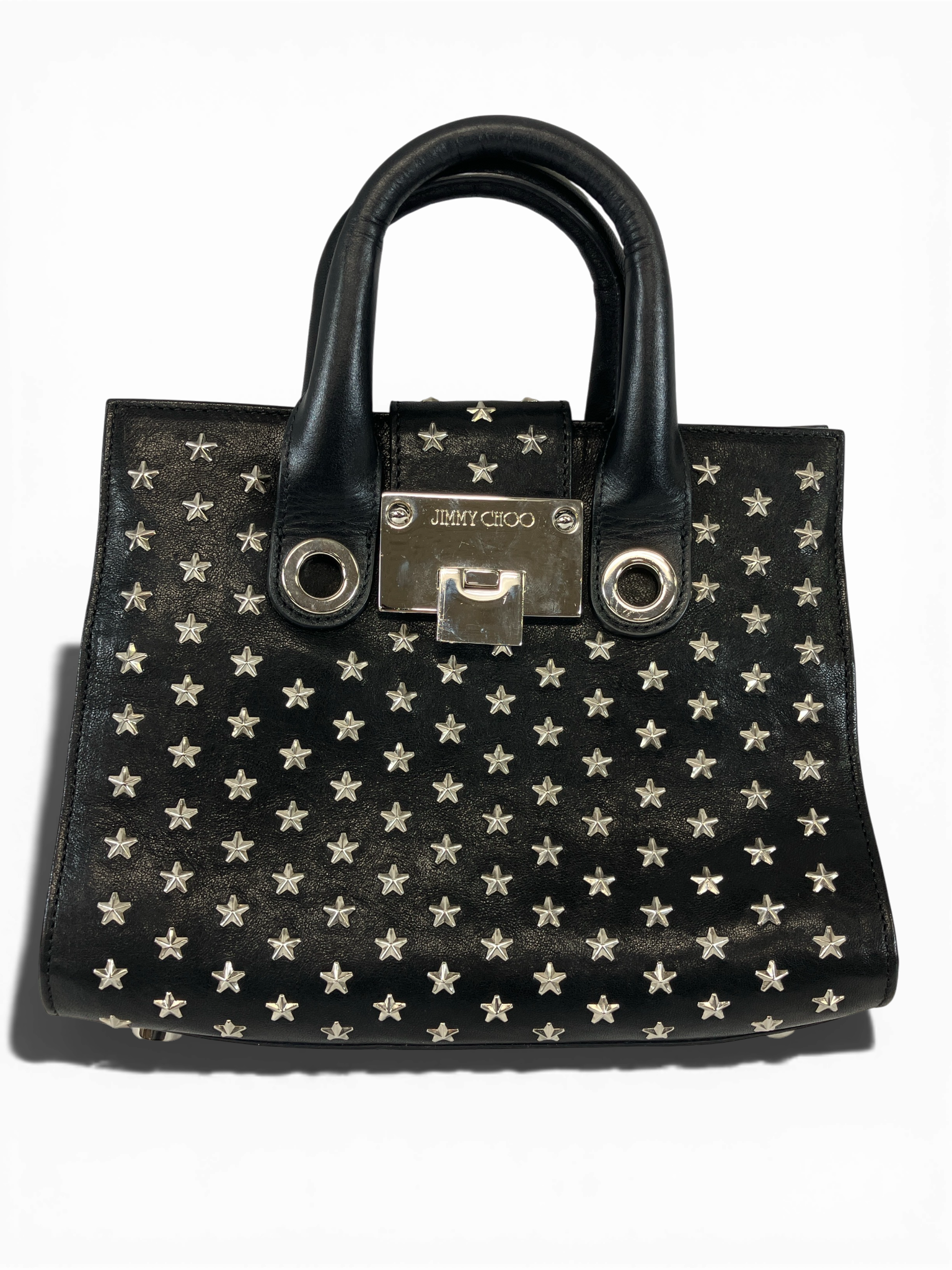 JIMMY CHOO ジミーチュウ 2way ハンドバッグ ショルダーバッグ スタッズ ブラック