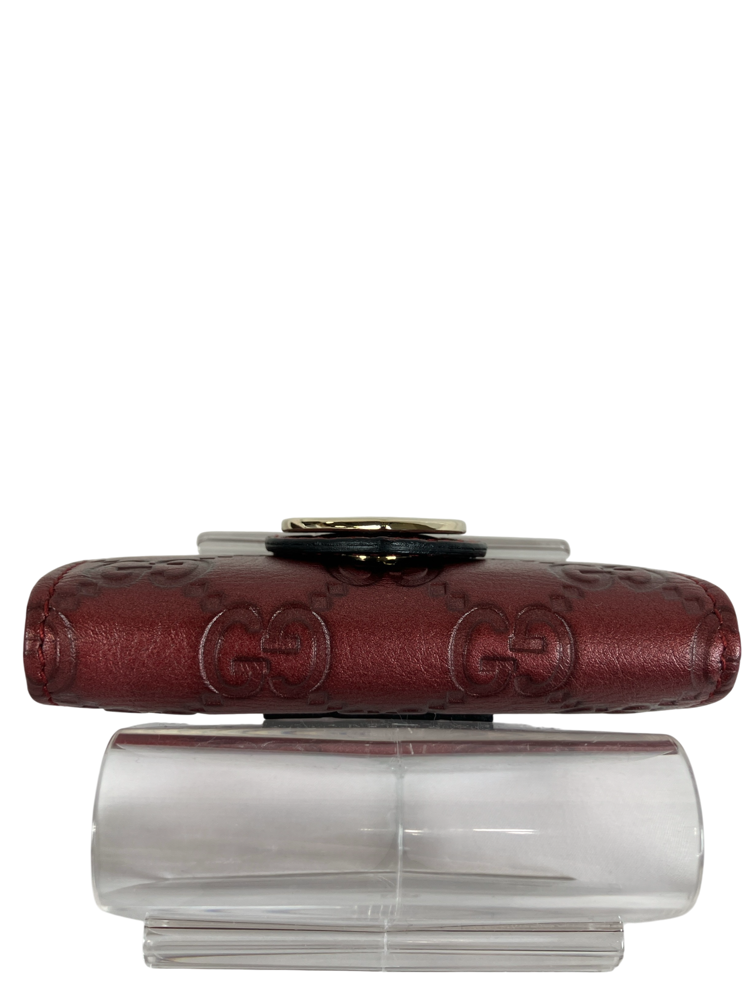 GUCCI グッチ キーケース 6連 グッチシマ ハート レッド メタリック