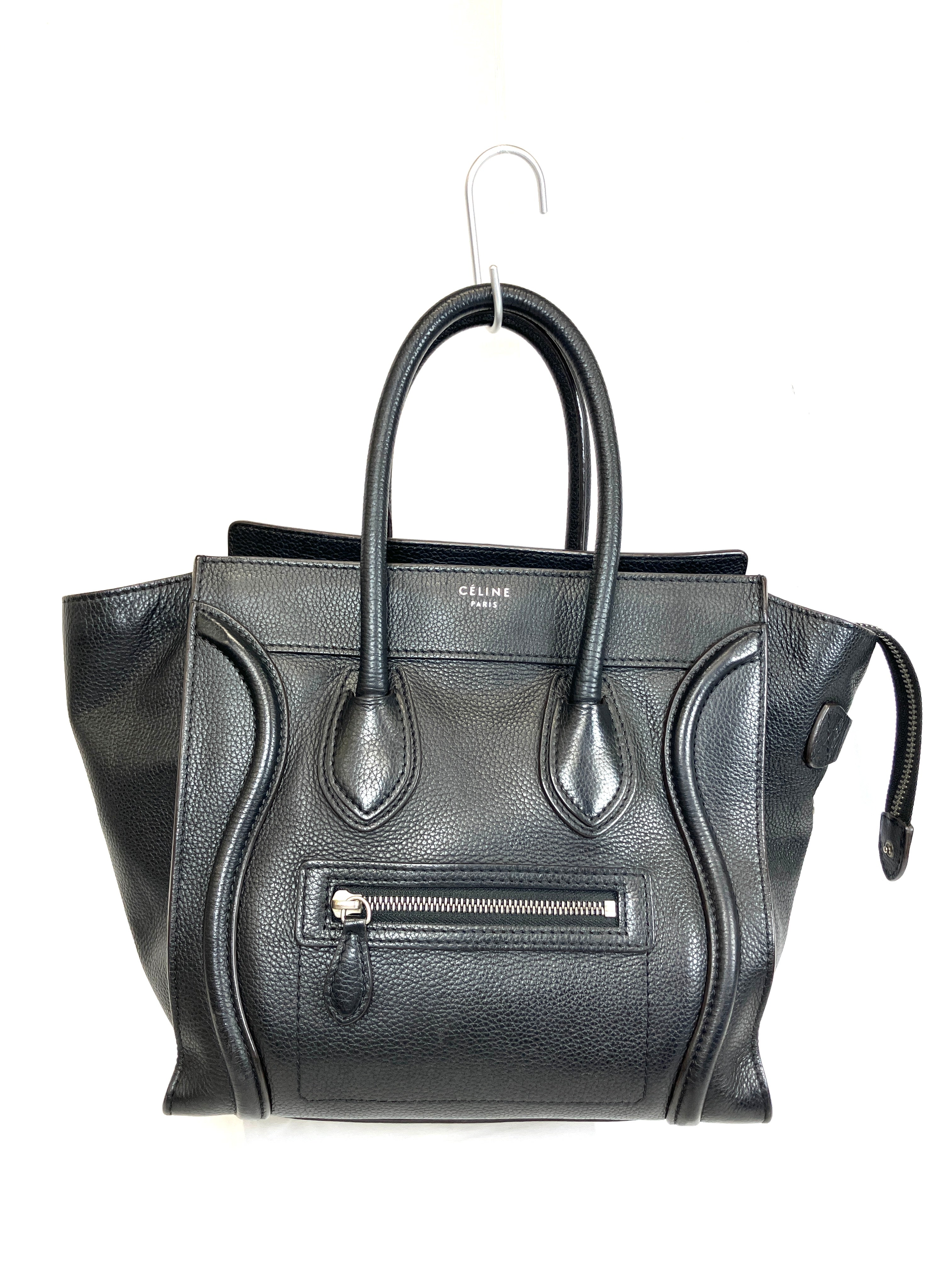 CELINE セリーヌ ラゲージ マイクロショッパー ハンドバッグ ブラック