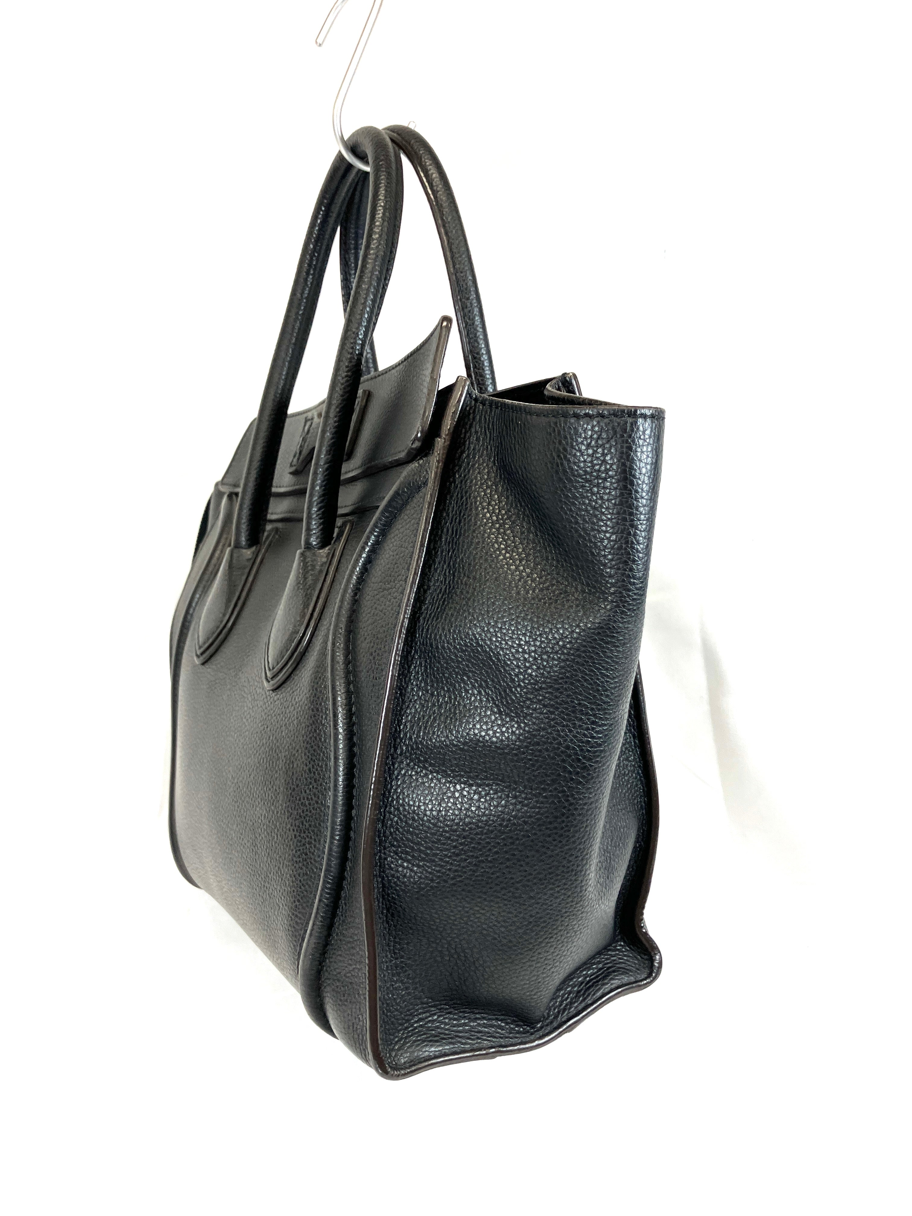 CELINE セリーヌ ラゲージ マイクロショッパー ハンドバッグ ブラック