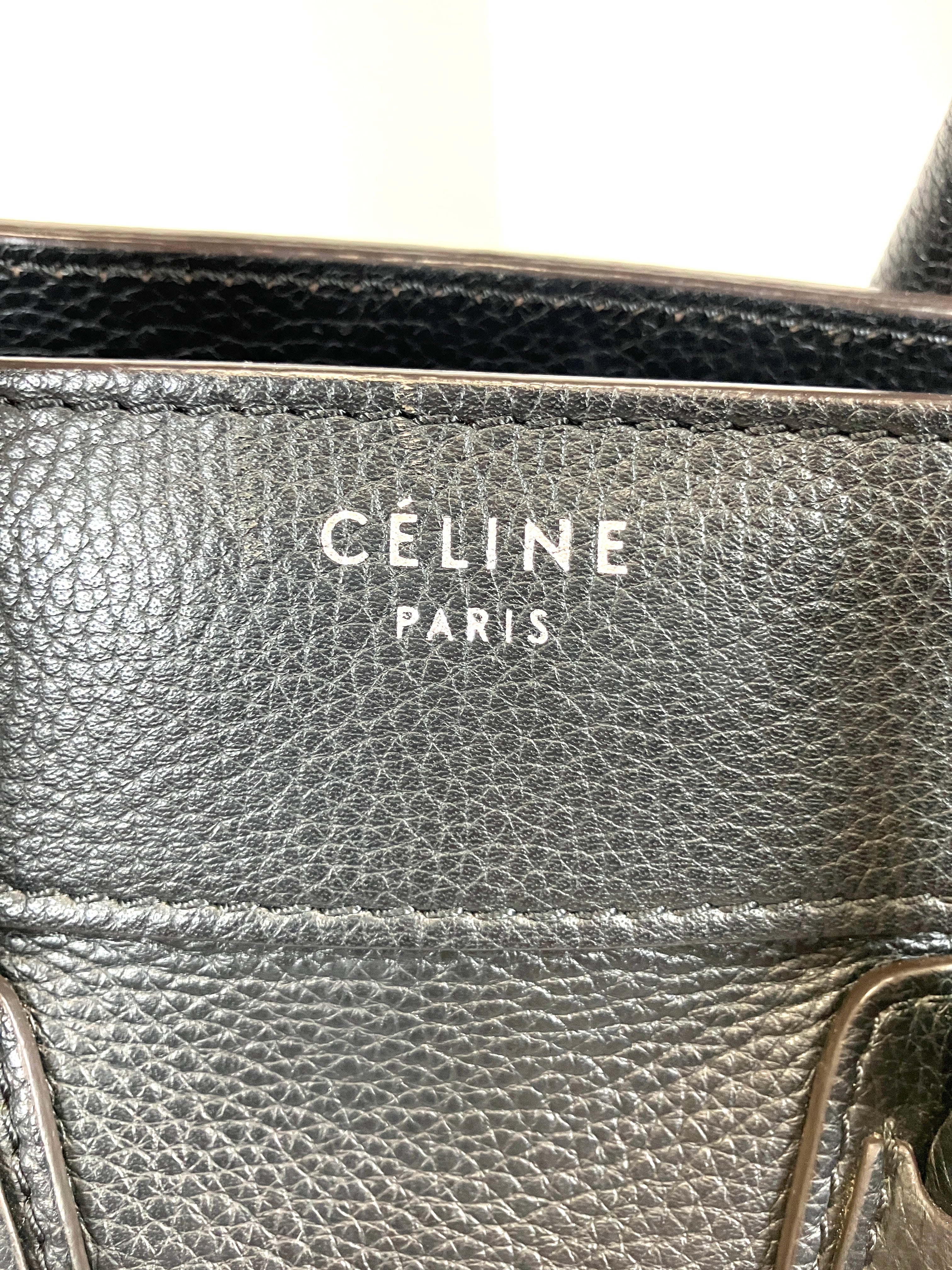 CELINE セリーヌ ラゲージ マイクロショッパー ハンドバッグ ブラック
