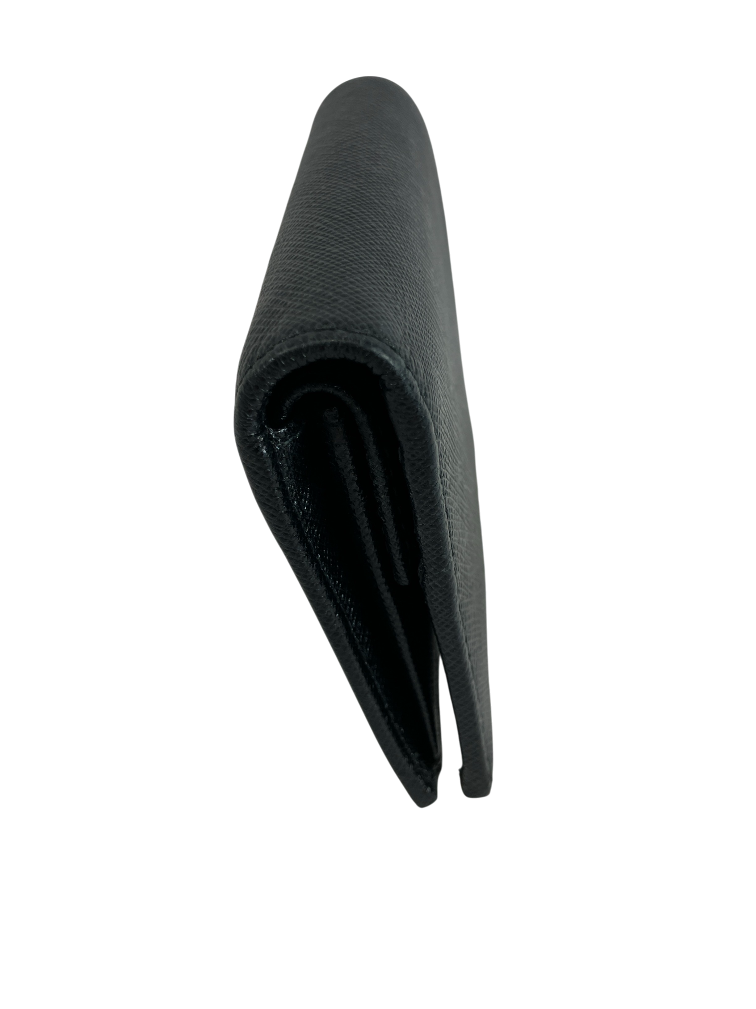 PRADA プラダ 二つ折り財布 サフィアーノ メタルバー ブラック ネロ