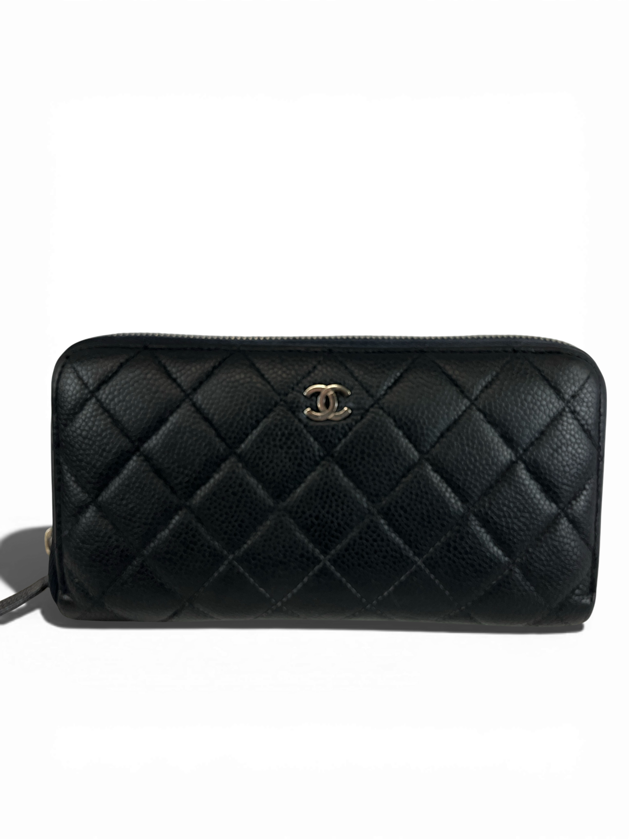 ■シャネル CHANEL ラウンドファスナー マトラッセ　ラムスキン　ココマーク CHANEL シャネル 長財布 マトラッセ ココマーク ラムスキン ブラック