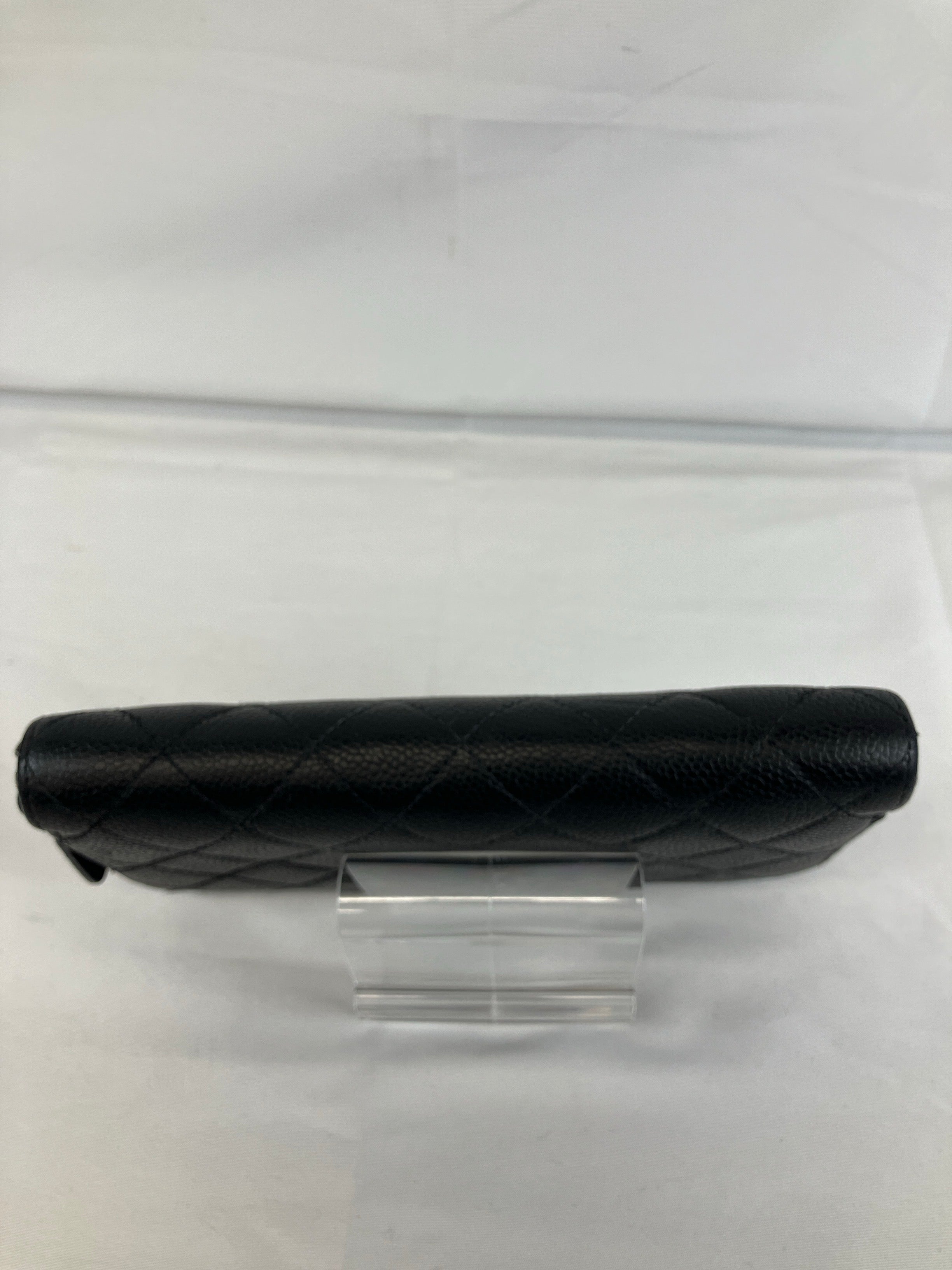 CHANEL シャネル 長財布 マトラッセ ココマーク ラムスキン ブラック ラウンドファスナー AP0242