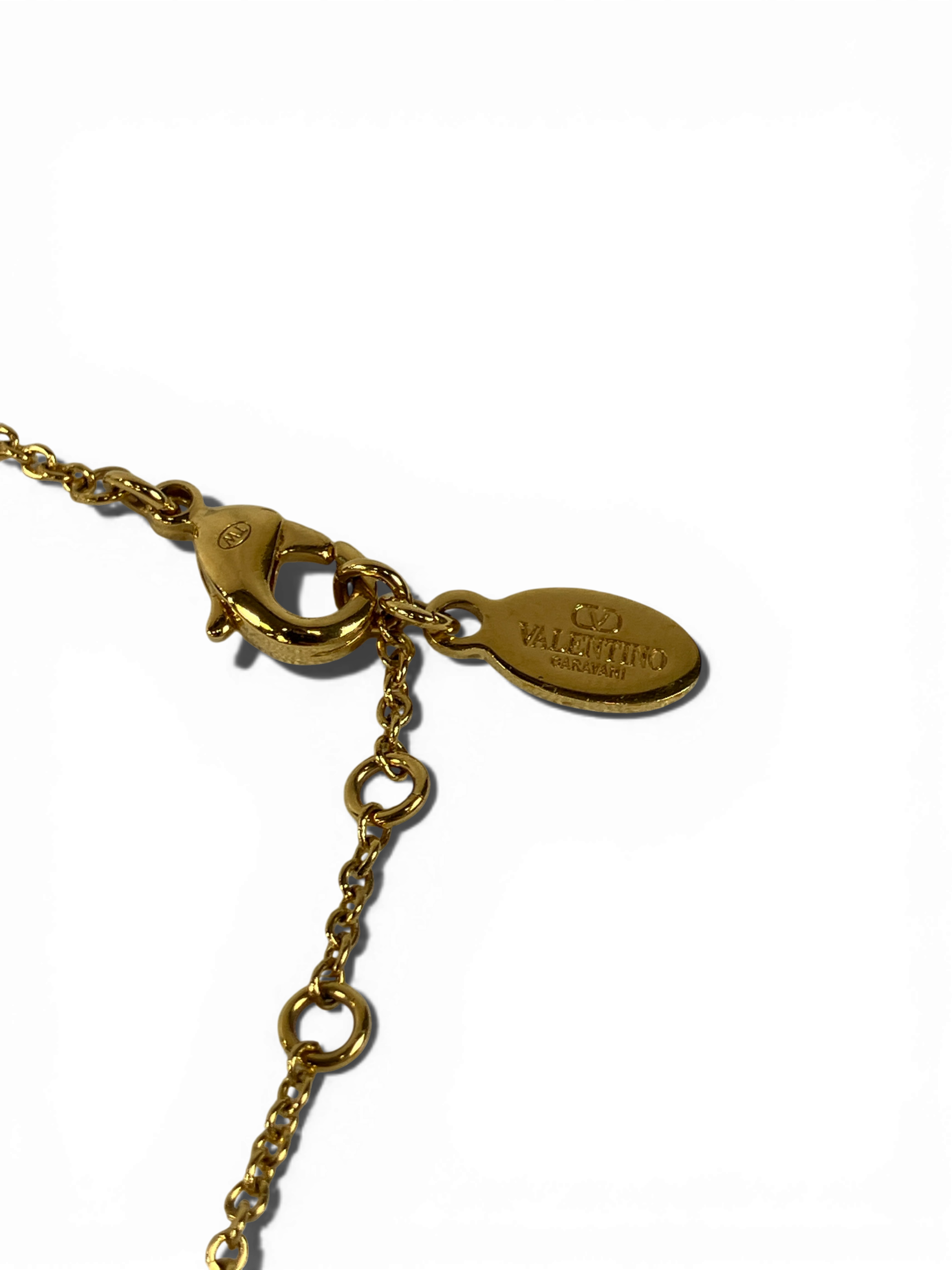 Valentino ヴァレンティノ ブレスレット ゴールド ストーン Vロゴ シグネチャー J0W24