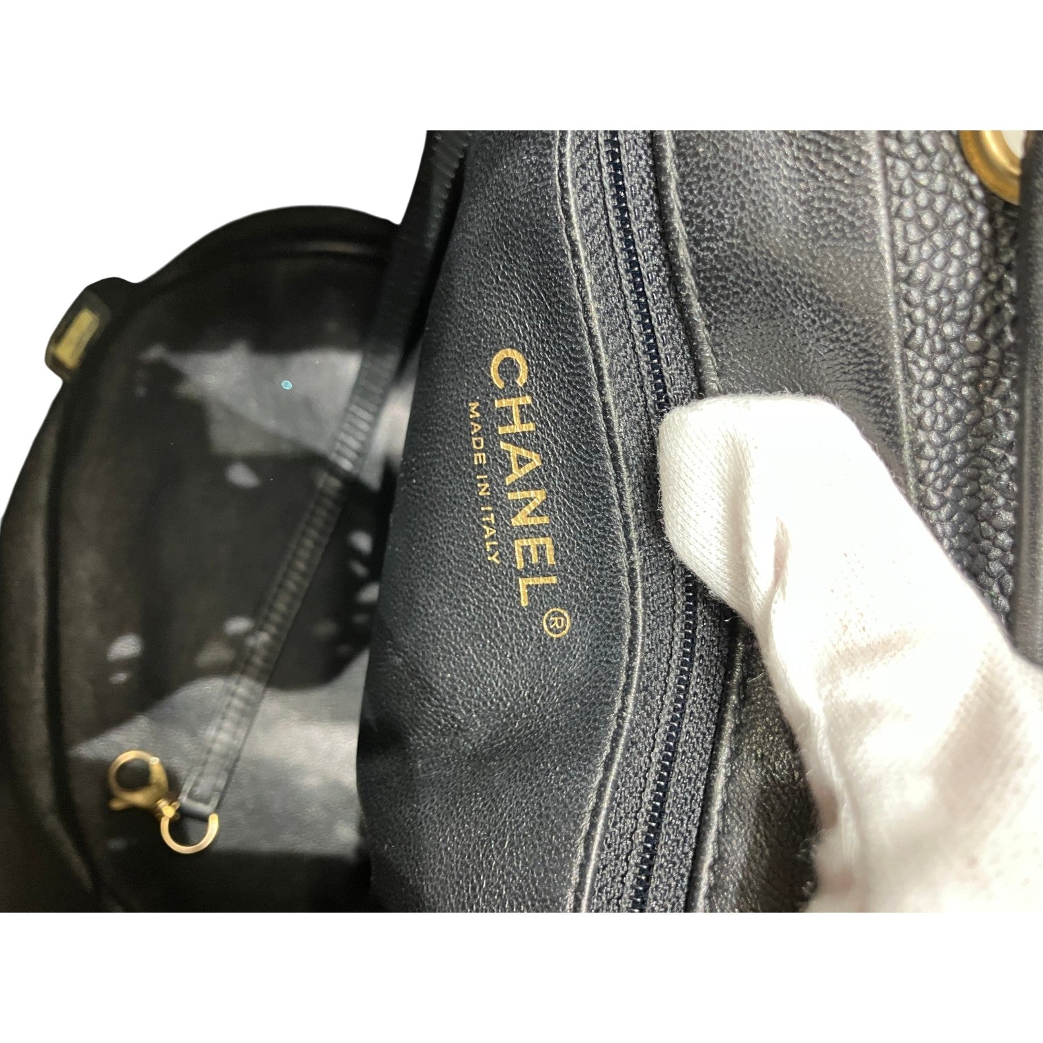 CHANEL シャネル CCフィリグリー バックパック キャビアスキン ココマーク ブラック ゴールド金具 チェーン レディース