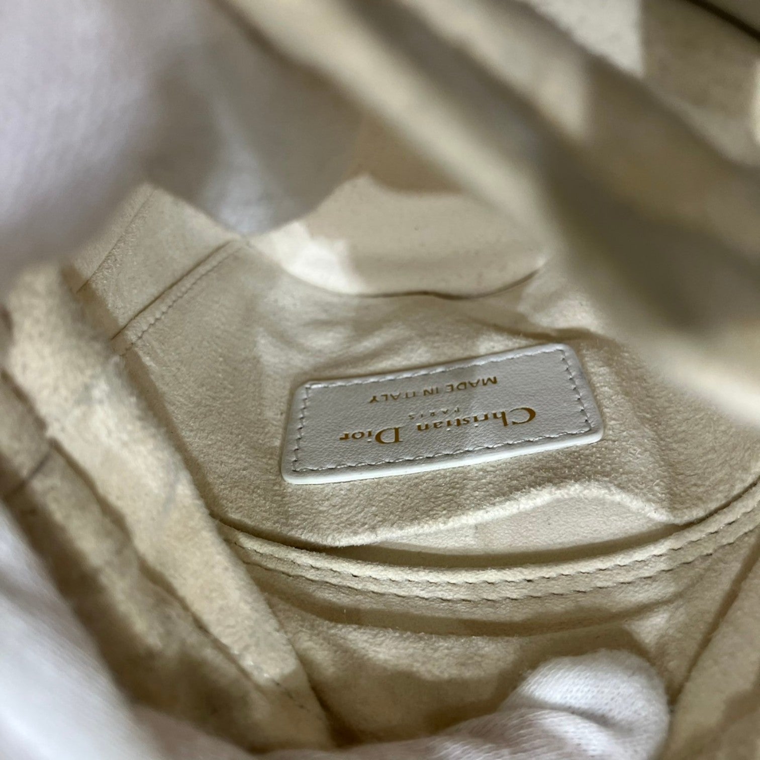 Christian Dior クリスチャンディオール ヴァイブ マイクロバケット ハンドバッグ ショルダーバッグ 2way レザー ホワイト ネイビー レディース